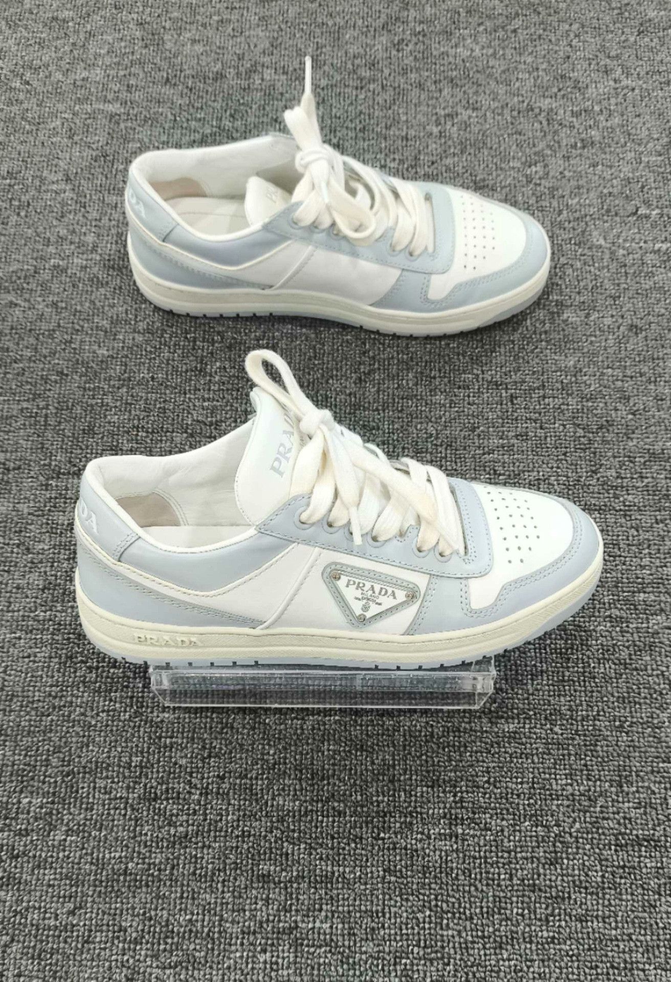 Prada Prada Down Blue Lowtop Sneakers us_5-5 Women Size US 5.5 / IT 35.5 - 3 Thumbnail