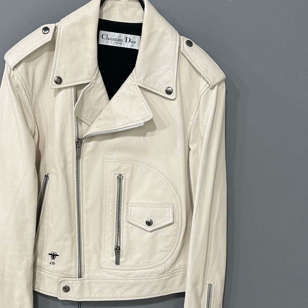 Dior Dior White Leather Jacket XS Women Size XS / US 0-2 / IT 36-38 - 2 Thumbnail