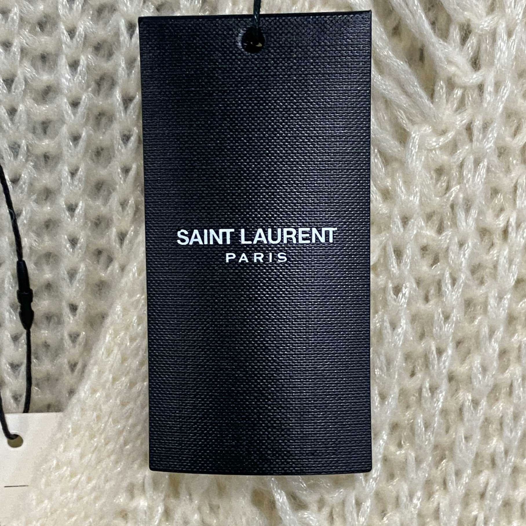 Saint Laurent Paris Saint Laurent Paris Knit White Sweater M Women Size M / US 6-8 / IT 42-44 - 4 Thumbnail