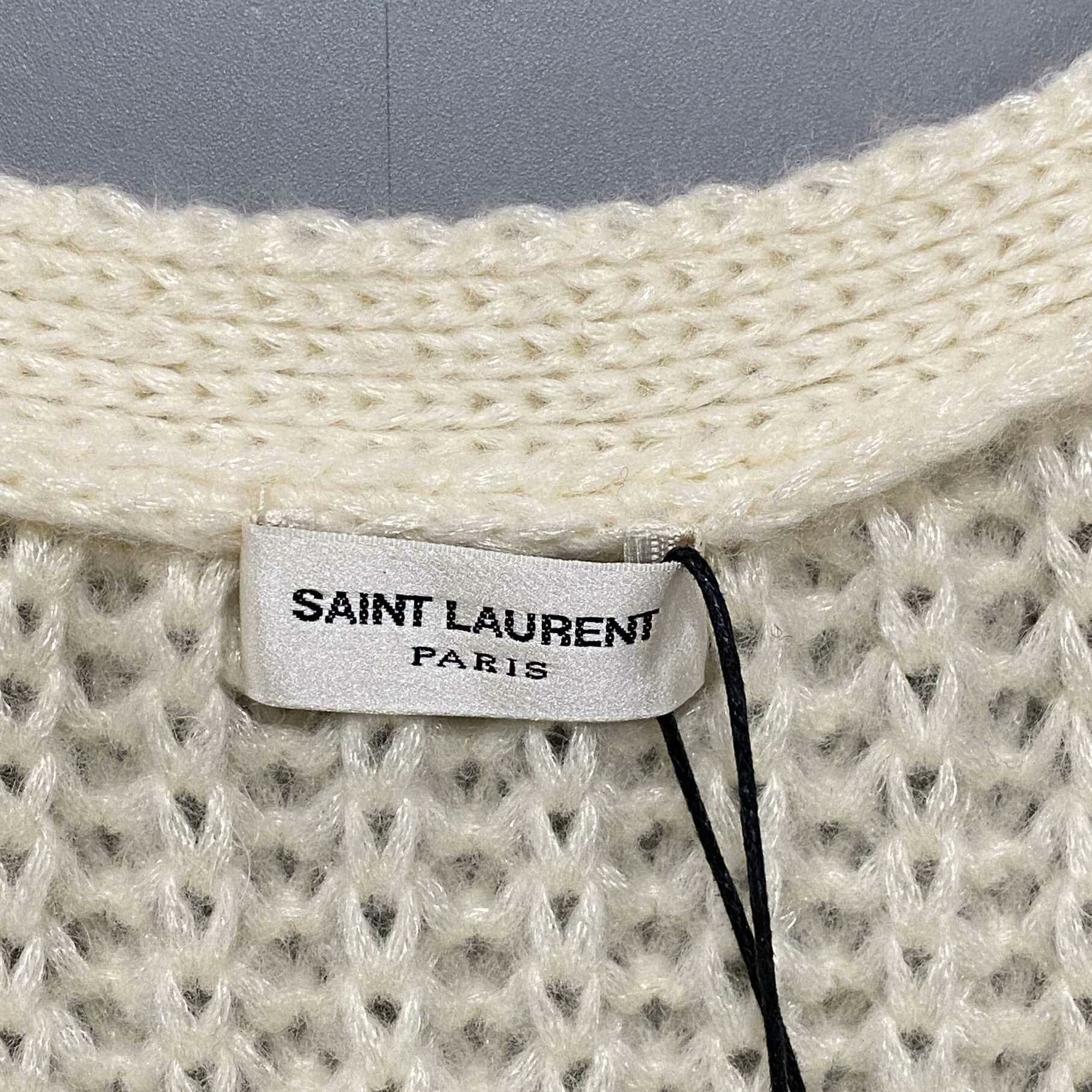 Saint Laurent Paris Saint Laurent Paris Knit White Sweater M Women Size M / US 6-8 / IT 42-44 - 5 Thumbnail