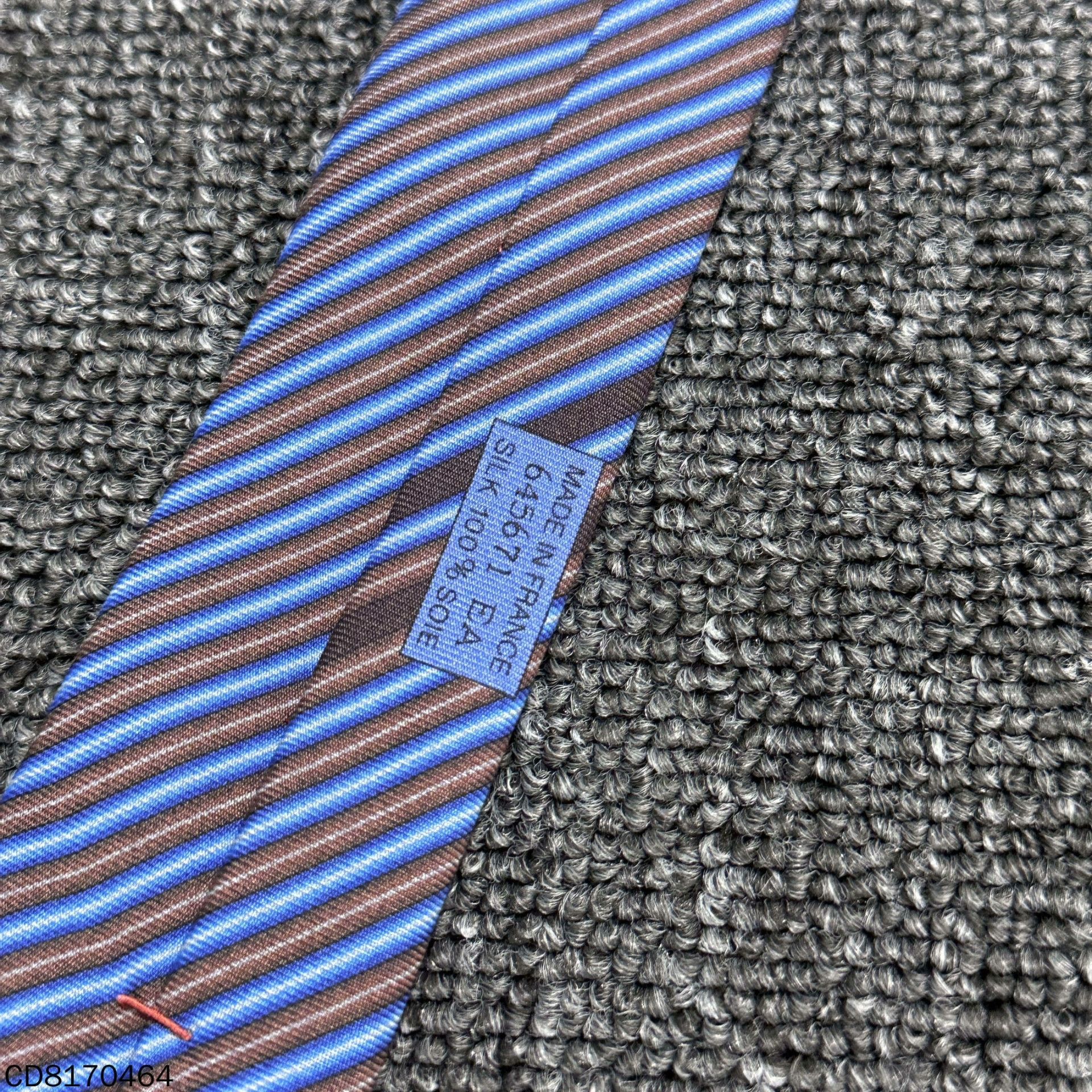 Hermes Hermes Silk Striped Blue Tie one size Men Size ONE SIZE - 3 Thumbnail