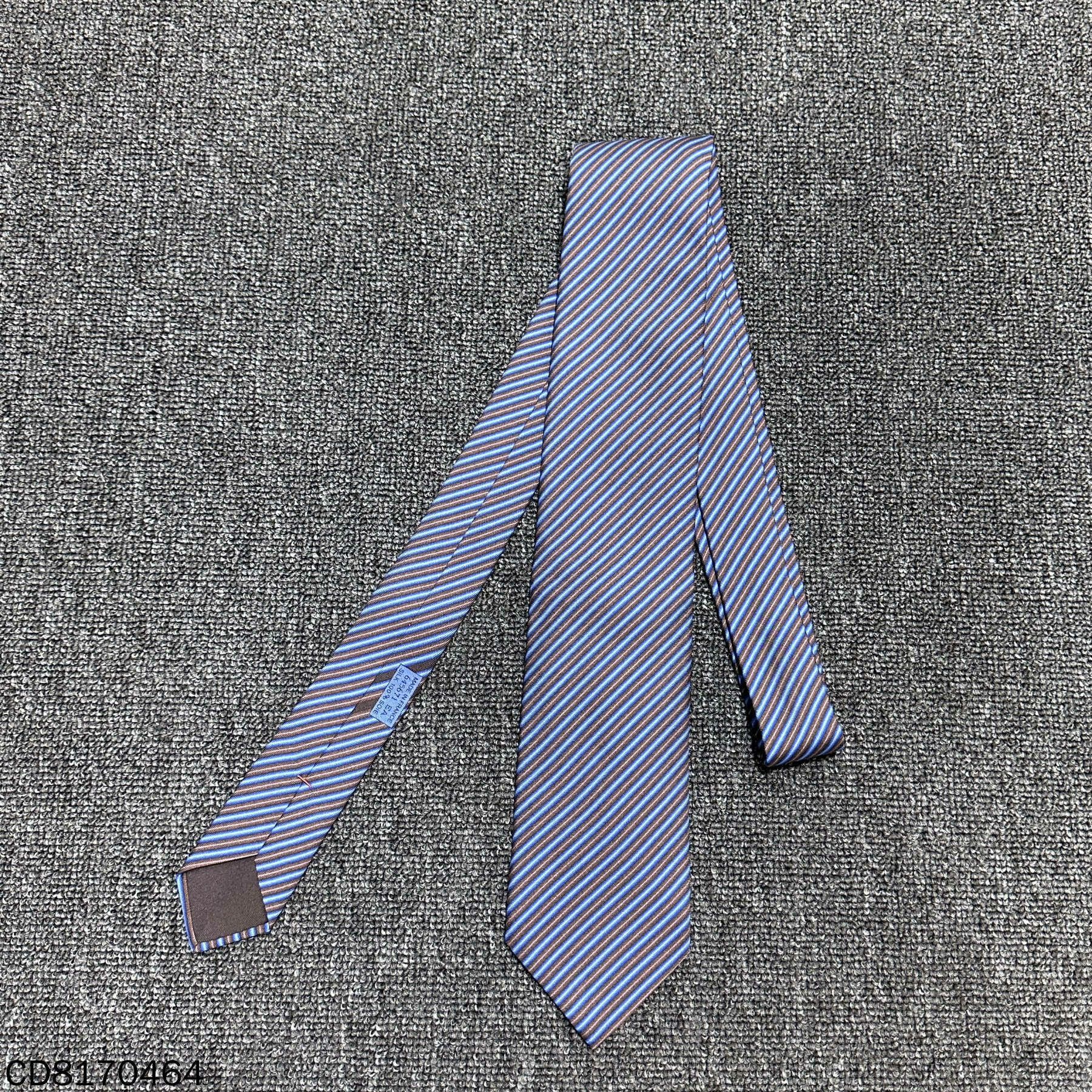Hermes Hermes Silk Striped Blue Tie one size Men Size ONE SIZE - 2 Thumbnail