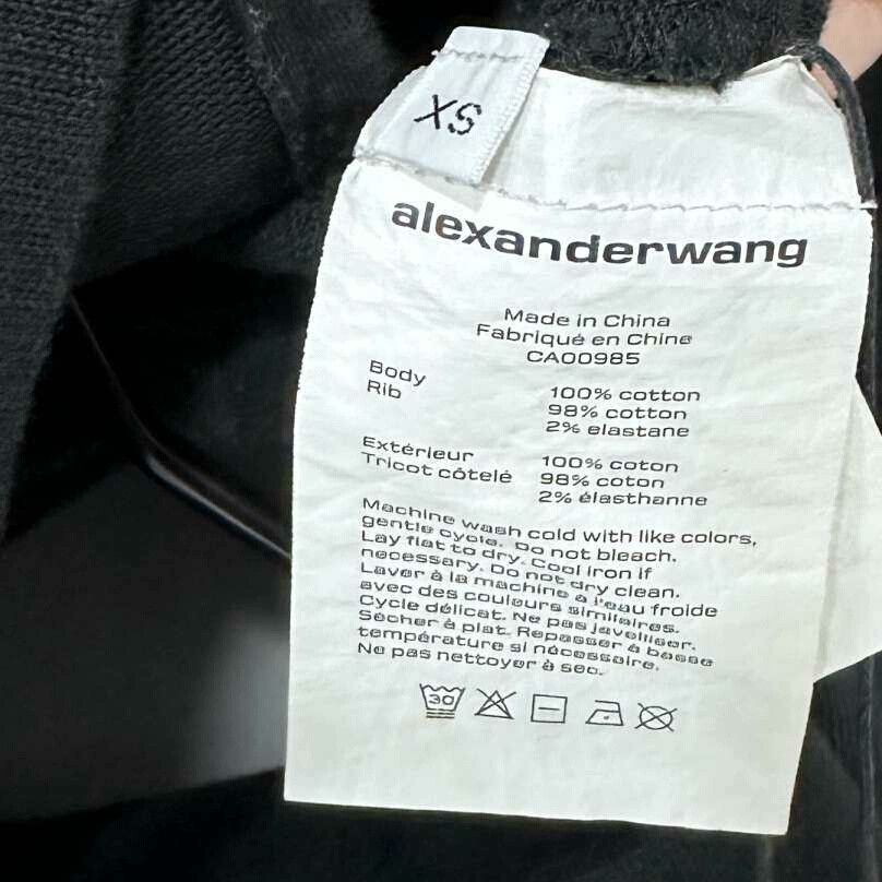 Alexander Wang Alexander Wang Retro Black T-Shirt XS Women Size XS / US 0-2 / IT 36-38 - 5 Thumbnail