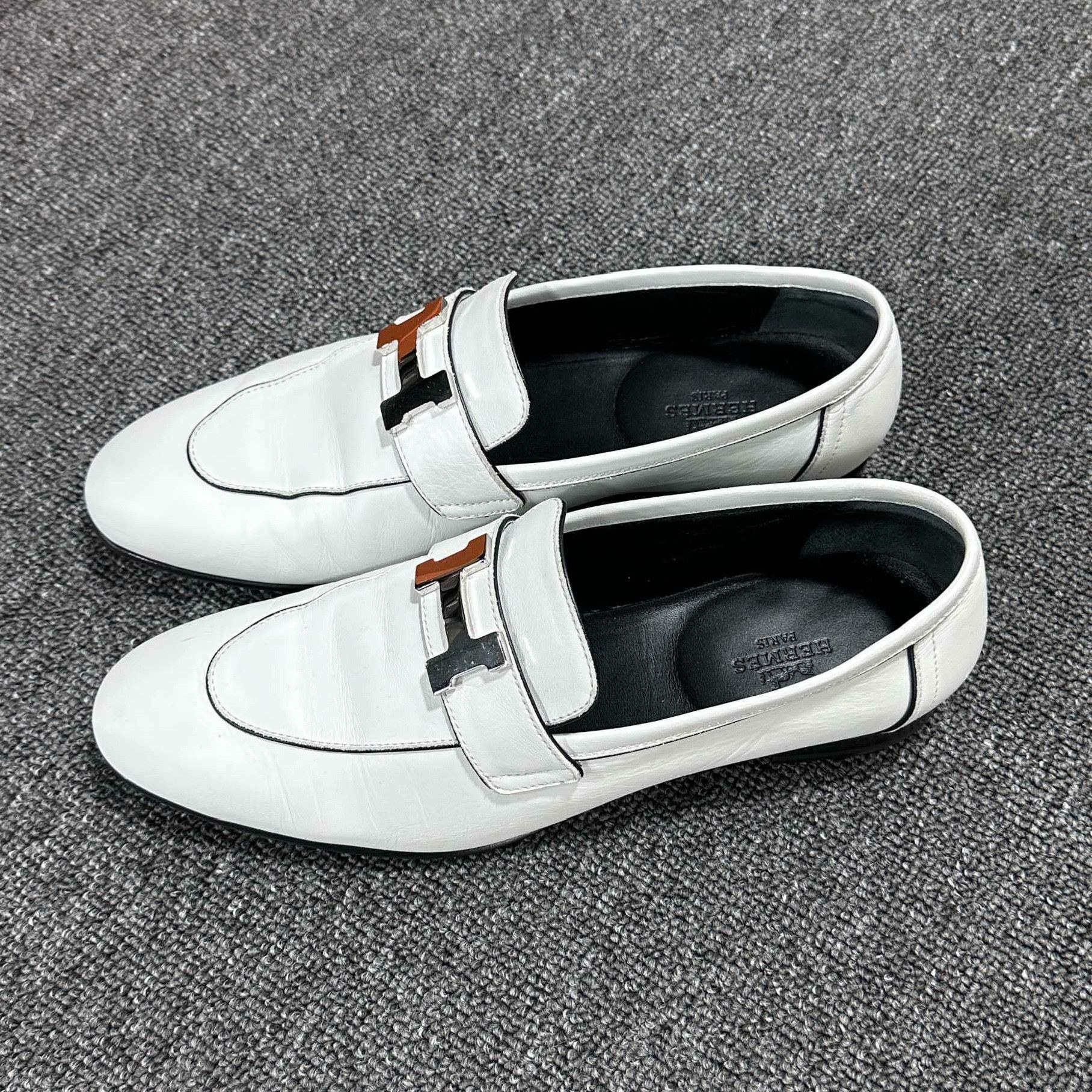 Hermes Hermes White Lowtop Sneakers us_6-5 Women Size US 6.5 / IT 36.5 - 4 Thumbnail