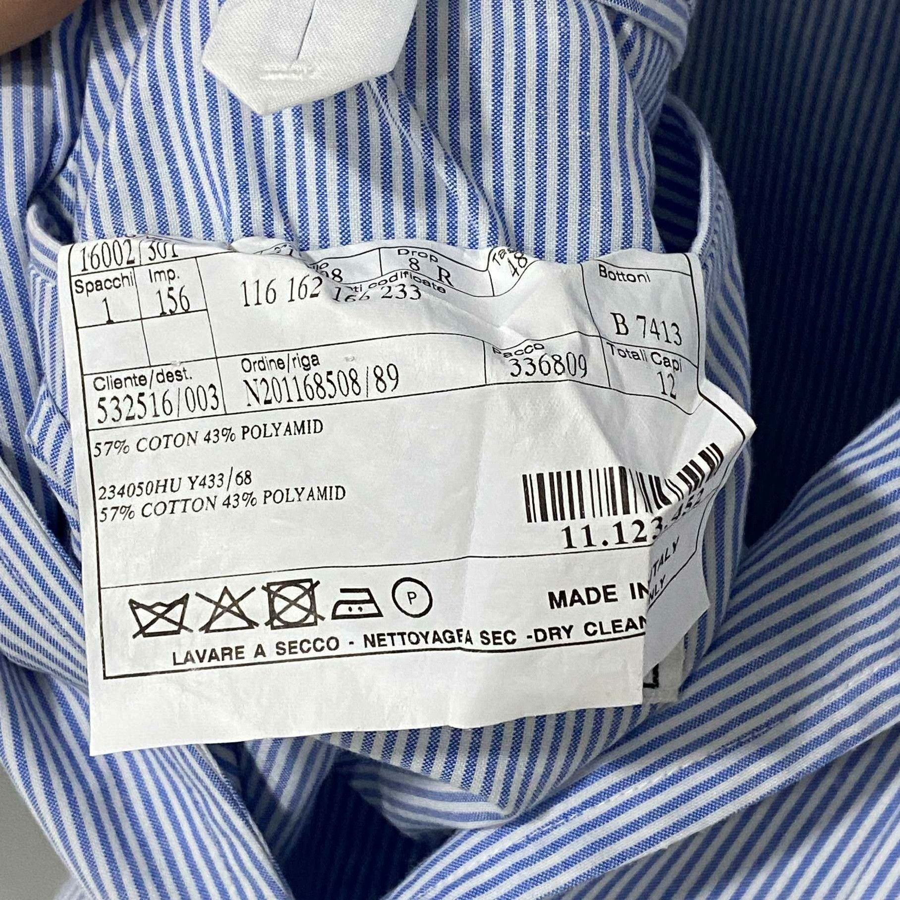 Hermes Hermes Formal Striped Blue Suit 40r Men Size 40R - 6 Thumbnail