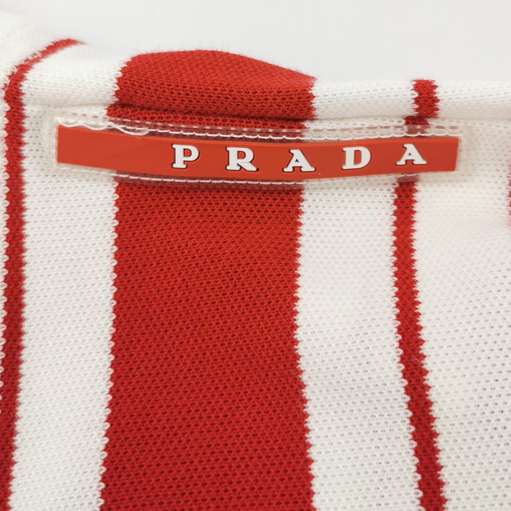 Prada Prada Striped Cotton Polo Shirt S Size US S / EU 44-46 / 1 - 5 Thumbnail