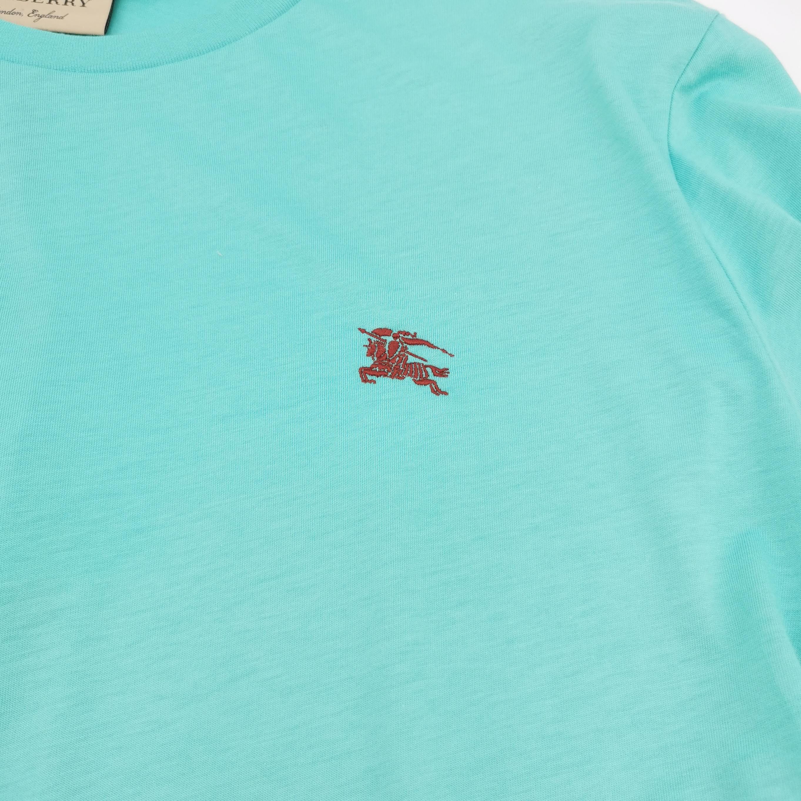 Burberry Burberry Turquoise Knight Logo T-Shirt XXL Size US XXL / EU 58 / 5 - 5 Thumbnail