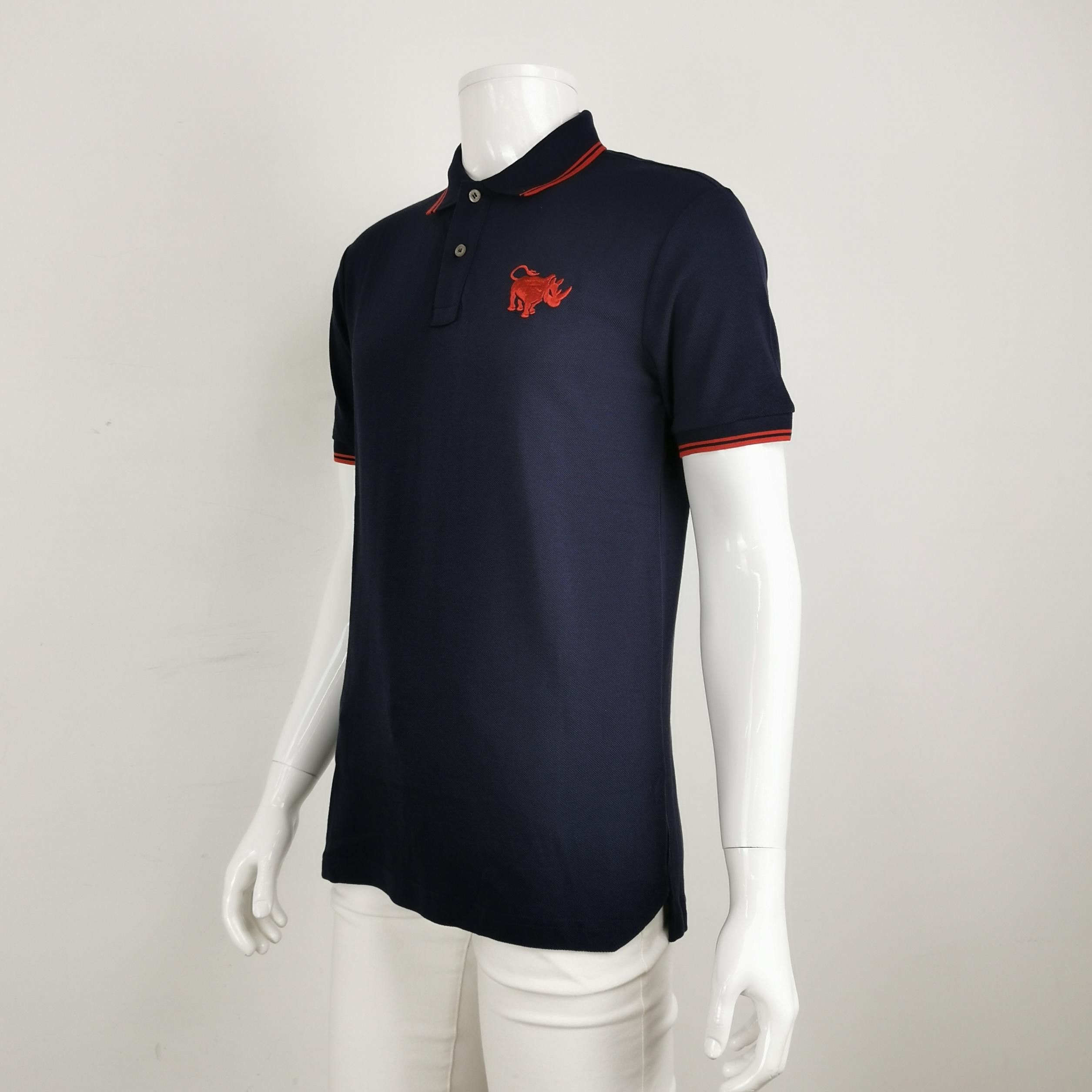 Prada Prada Rhino Embroidery Striped Polo Size L Size US L / EU 52-54 / 3 - 3 Thumbnail