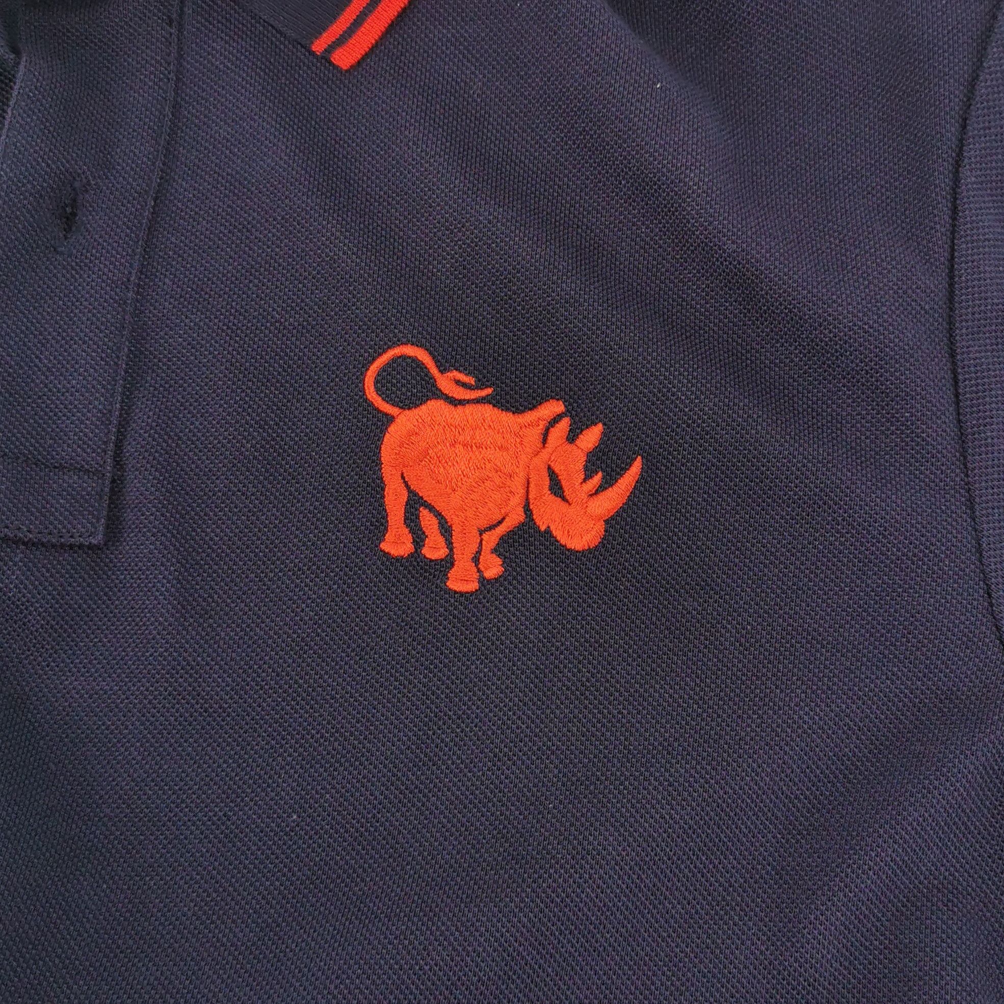 Prada Prada Rhino Embroidery Striped Polo Size L Size US L / EU 52-54 / 3 - 5 Thumbnail