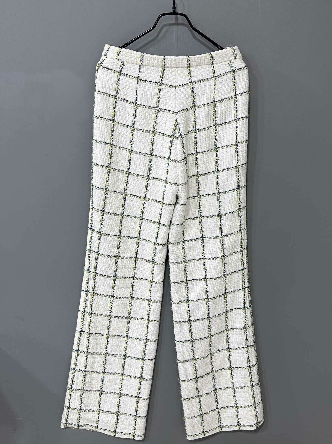 Chanel Chanel Casual Plaid Green Pants 36 Women Size 36" / US 14 / IT 50 - 3 Thumbnail