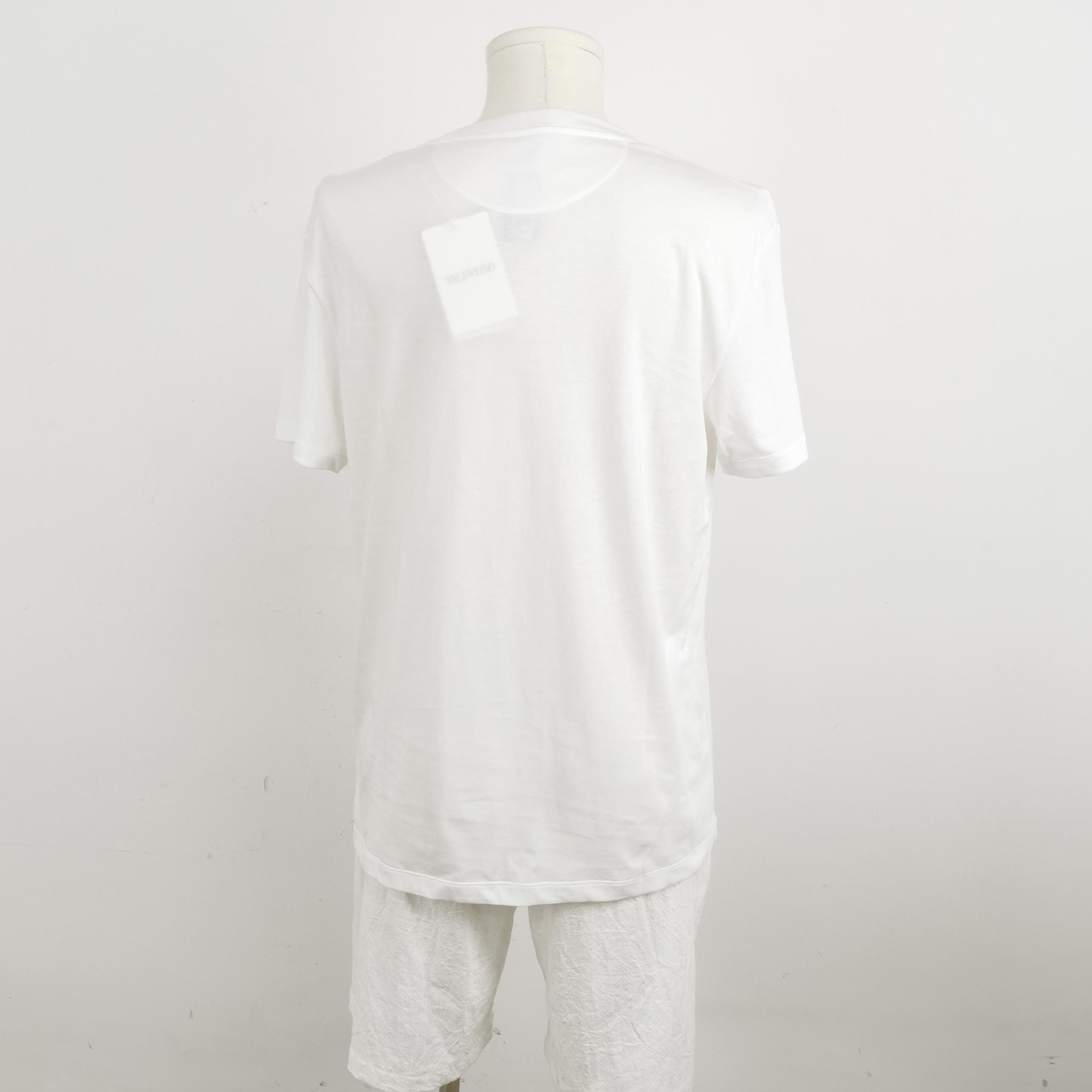 Valentino Valentino White Cotton Crewneck T-Shirt Size M Size US M / EU 48-50 / 2 - 4 Thumbnail