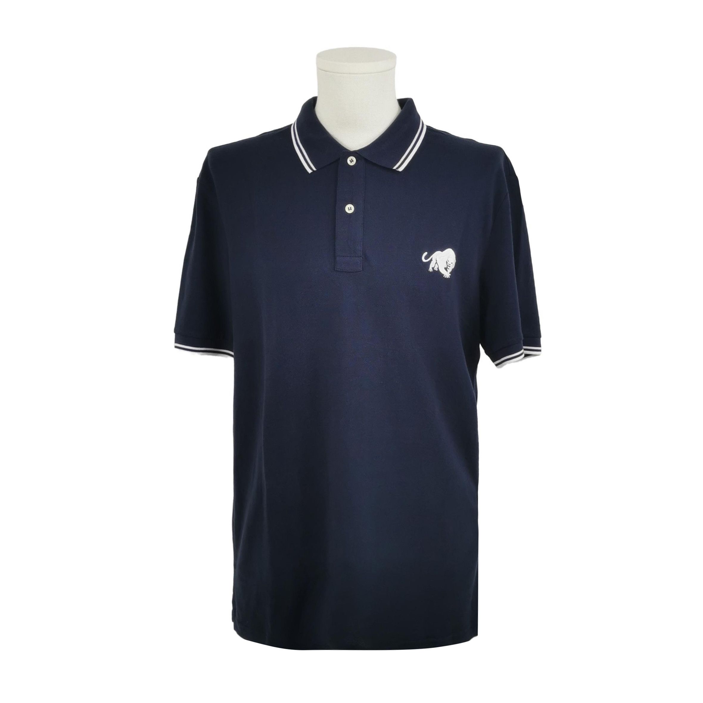 Prada Prada Striped Embroidered Polo Shirt XL Size US XL / EU 56 / 4 - 2 Thumbnail