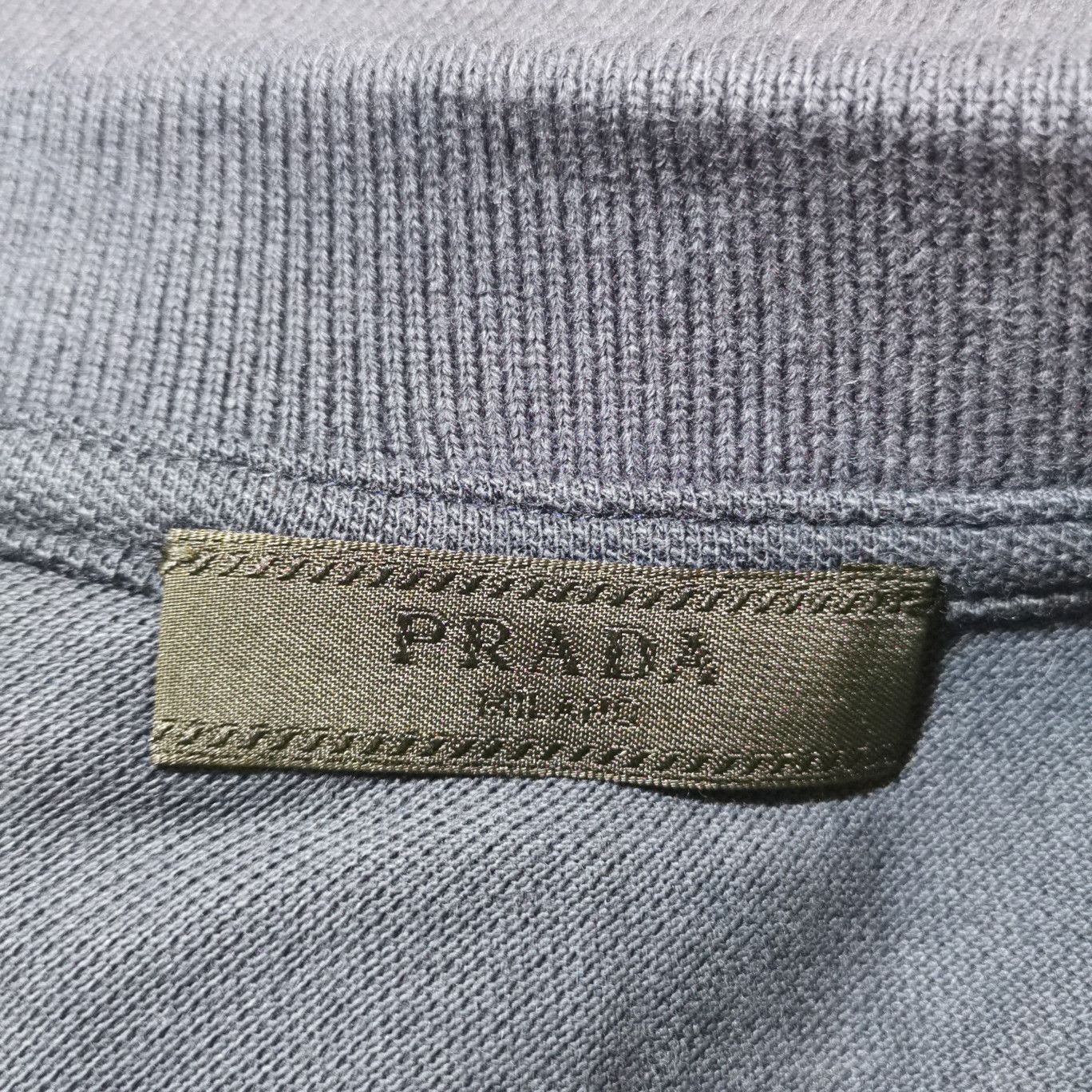 Prada Prada Striped Trim Logo Polo Shirt M Size US M / EU 48-50 / 2 - 7 Thumbnail