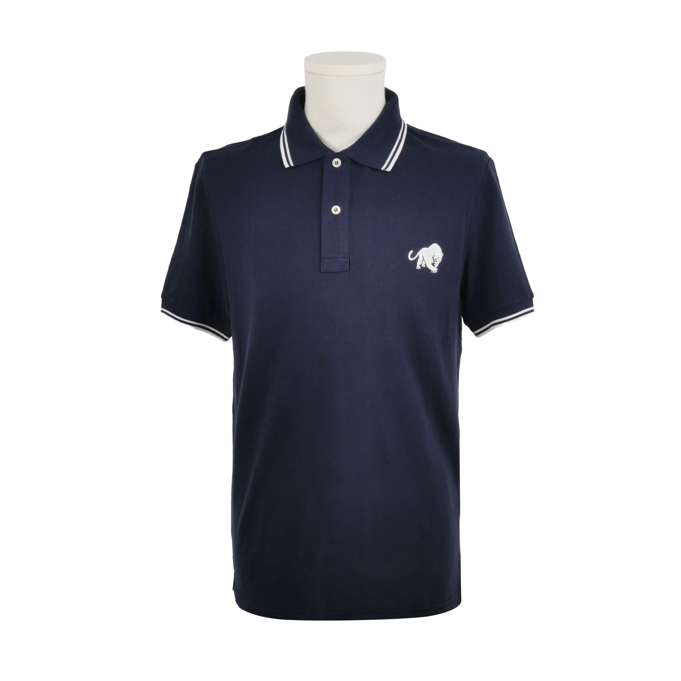 Prada Prada Panther Patch Striped Collar Polo Shirt M Size US M / EU 48-50 / 2 - 2 Thumbnail