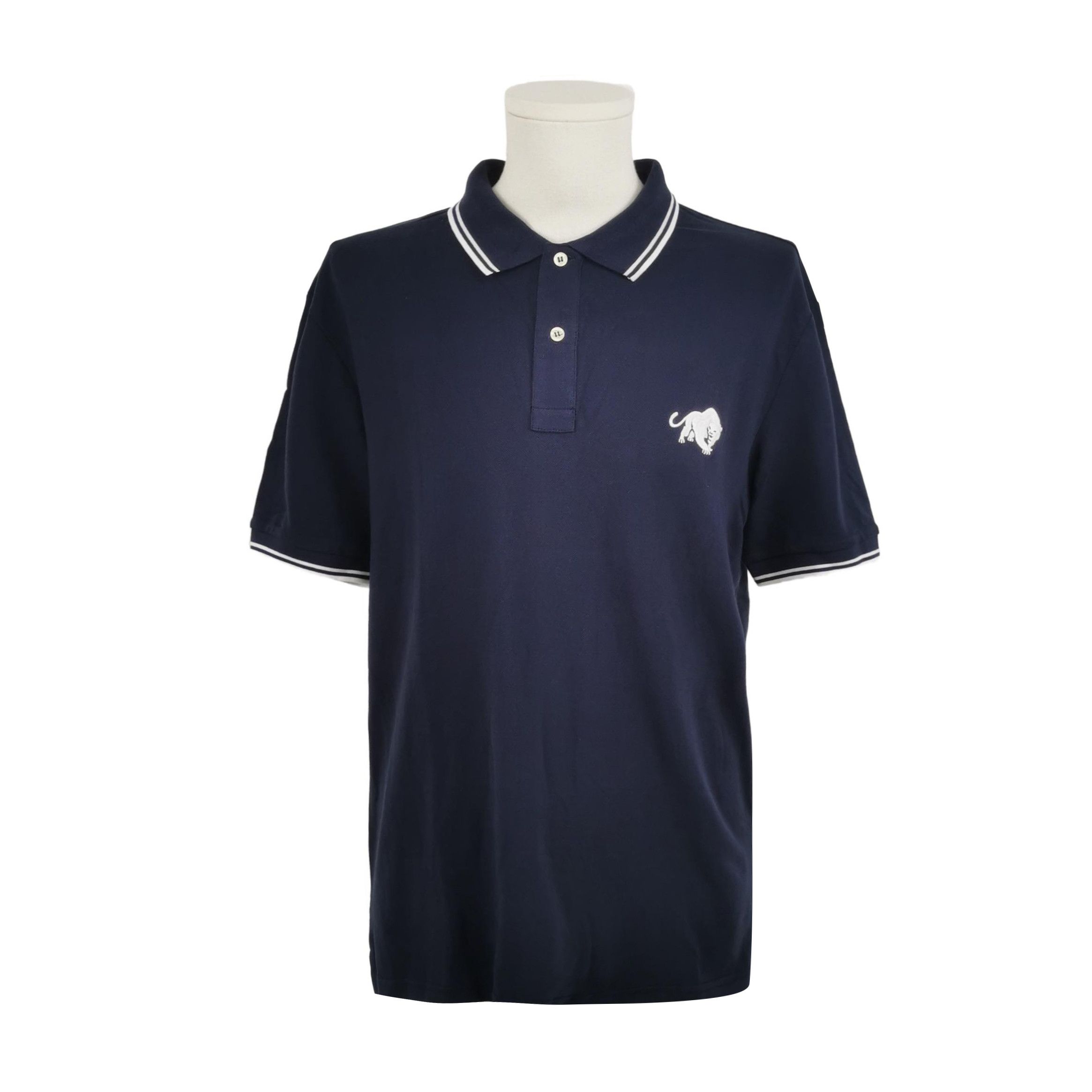 Prada Prada Striped Trim Logo Polo Shirt XL Size US XL / EU 56 / 4 - 2 Thumbnail