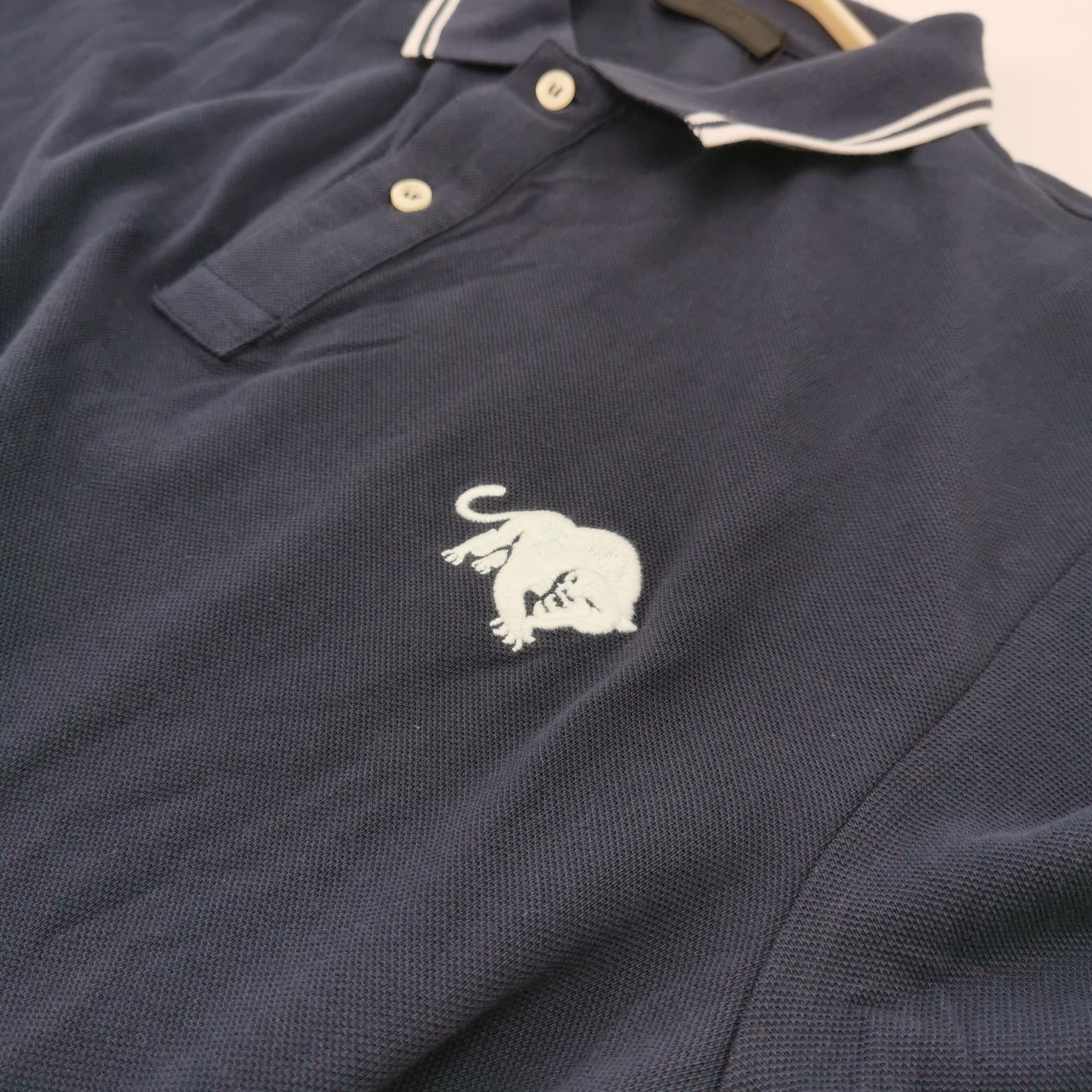 Prada Prada Striped Trim Logo Polo Shirt XL Size US XL / EU 56 / 4 - 5 Thumbnail