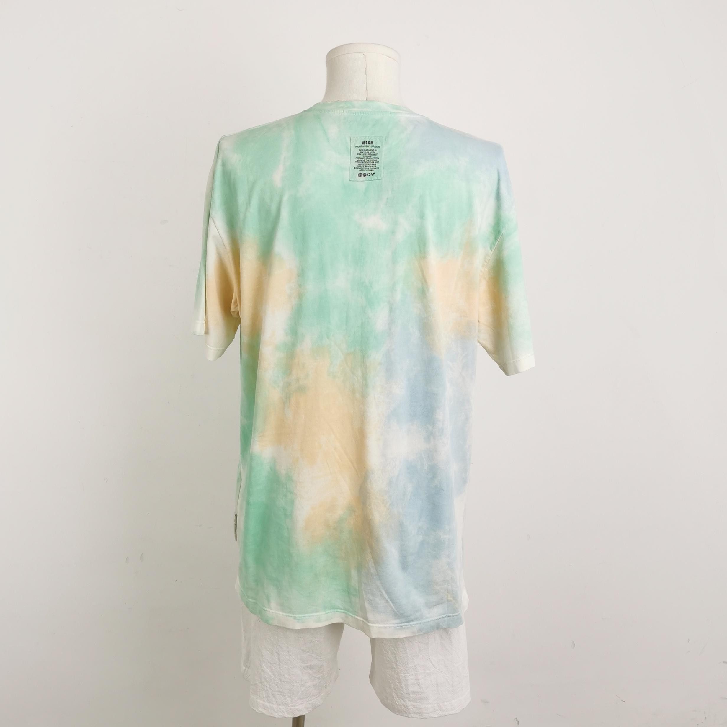 MSGM MSGM Tie-Dye Fantastic Green T-Shirt Size M Size US M / EU 48-50 / 2 - 4 Thumbnail