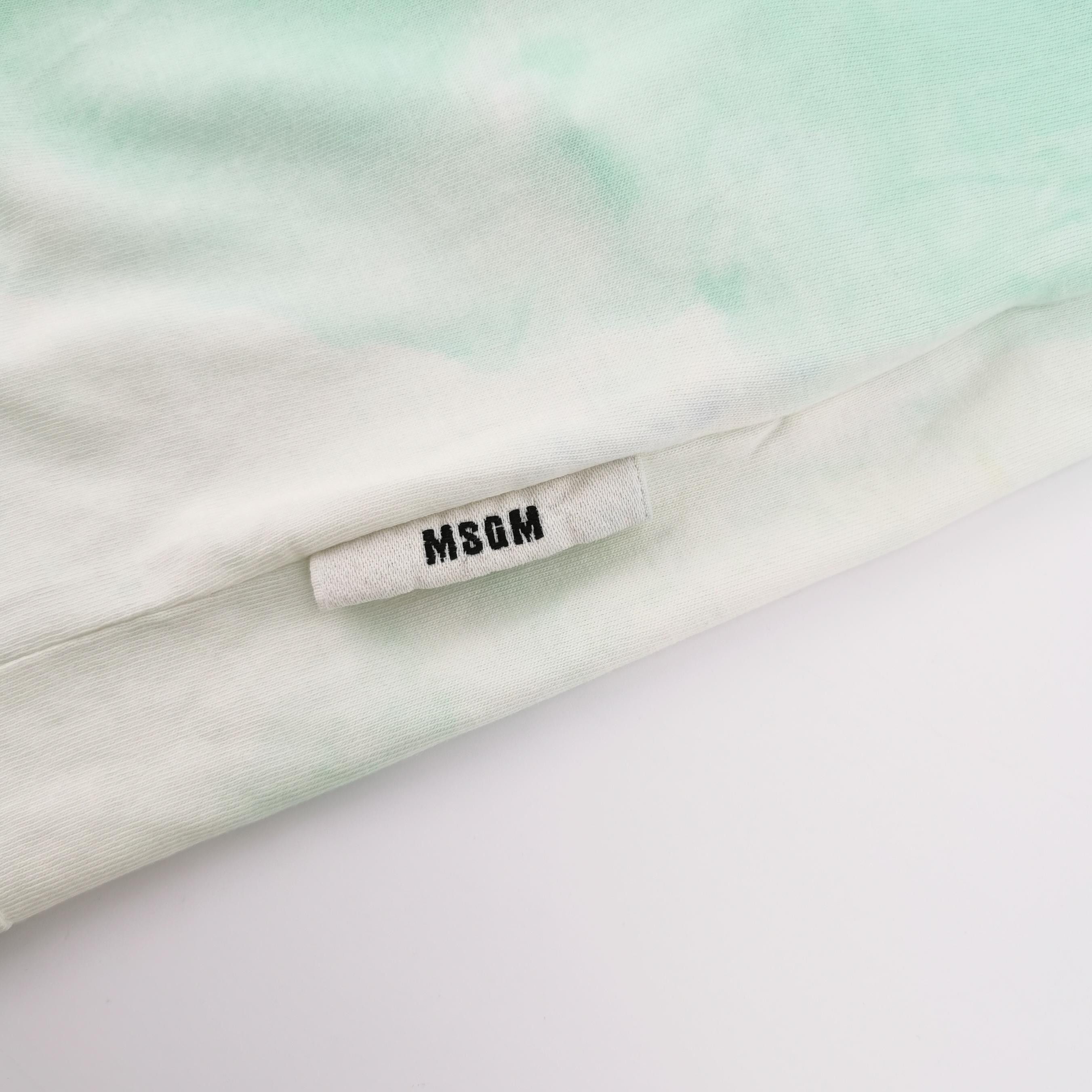 MSGM MSGM Tie-Dye Fantastic Green T-Shirt Size M Size US M / EU 48-50 / 2 - 5 Thumbnail