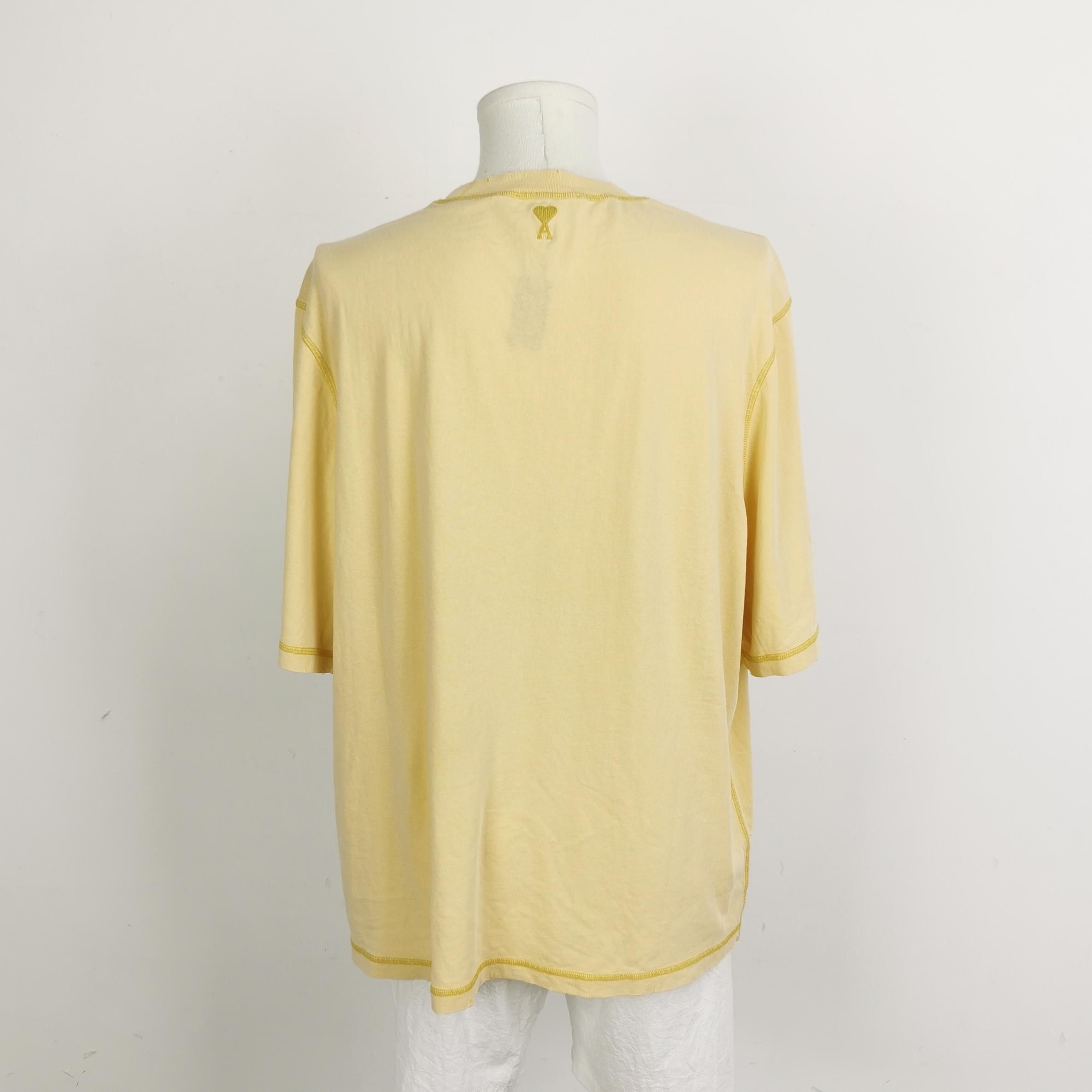 AMI AMI Alexandre Mattiussi Yellow Logo T-Shirt L Size US L / EU 52-54 / 3 - 4 Thumbnail