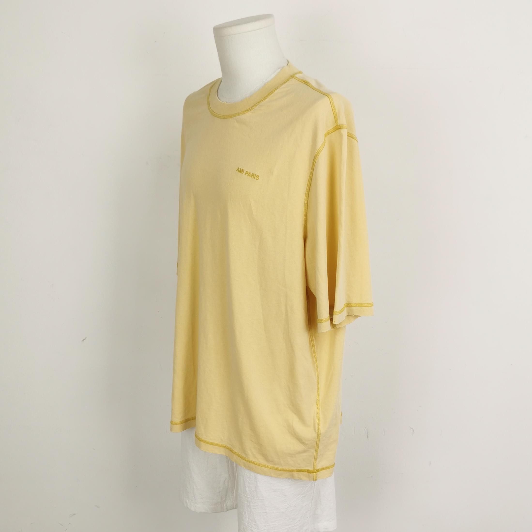 AMI AMI Alexandre Mattiussi Yellow Logo T-Shirt L Size US L / EU 52-54 / 3 - 3 Thumbnail