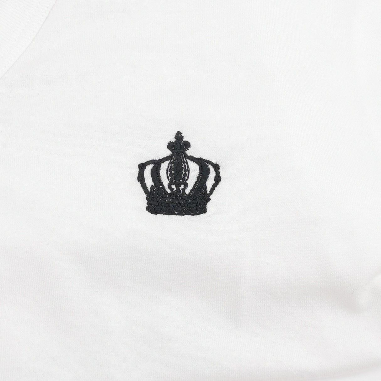 Dolce & Gabbana Dolce & Gabbana Crown Embroidered V-Neck T-Shirt 48 Size US M / EU 48-50 / 2 - 4 Thumbnail