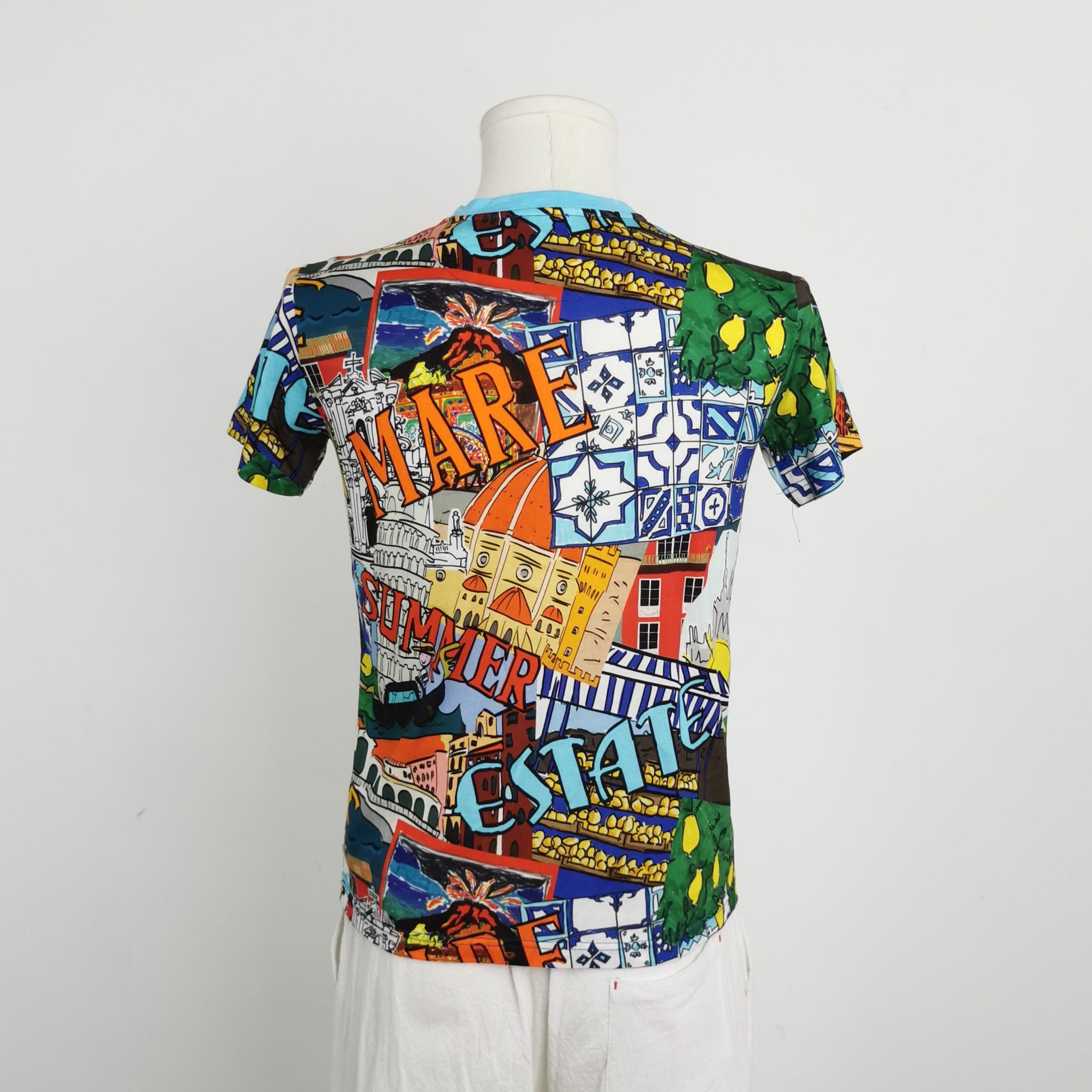 Dolce & Gabbana Dolce & Gabbana Italia Graphic Print T-Shirt XS Size US XS / EU 42 / 0 - 3 Thumbnail