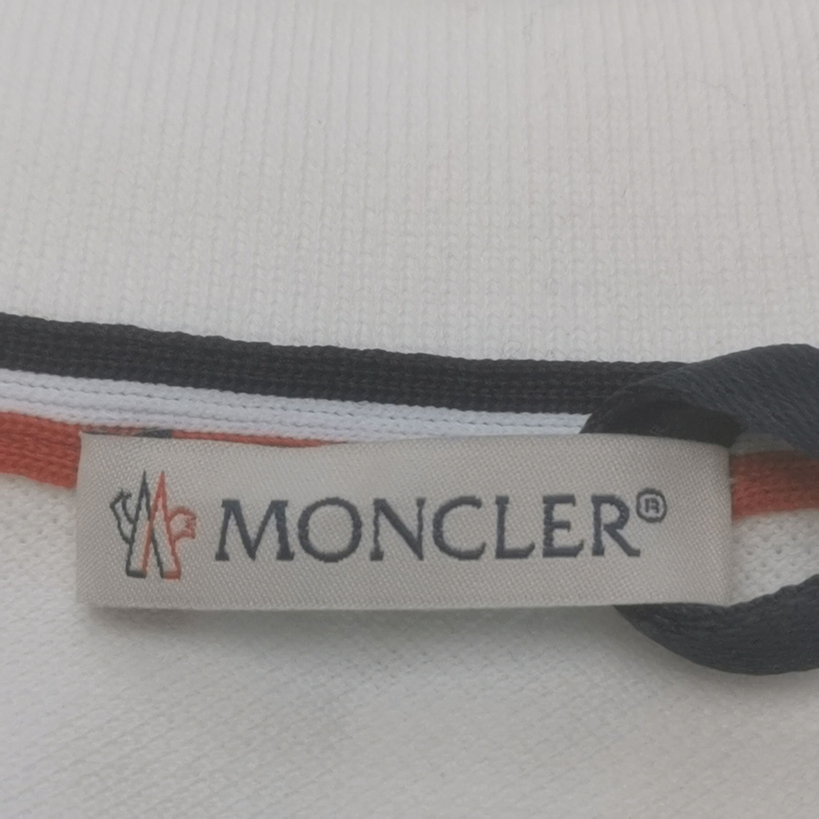 Moncler Moncler White Cotton Polo Shirt Size L Size US L / EU 52-54 / 3 - 7 Thumbnail