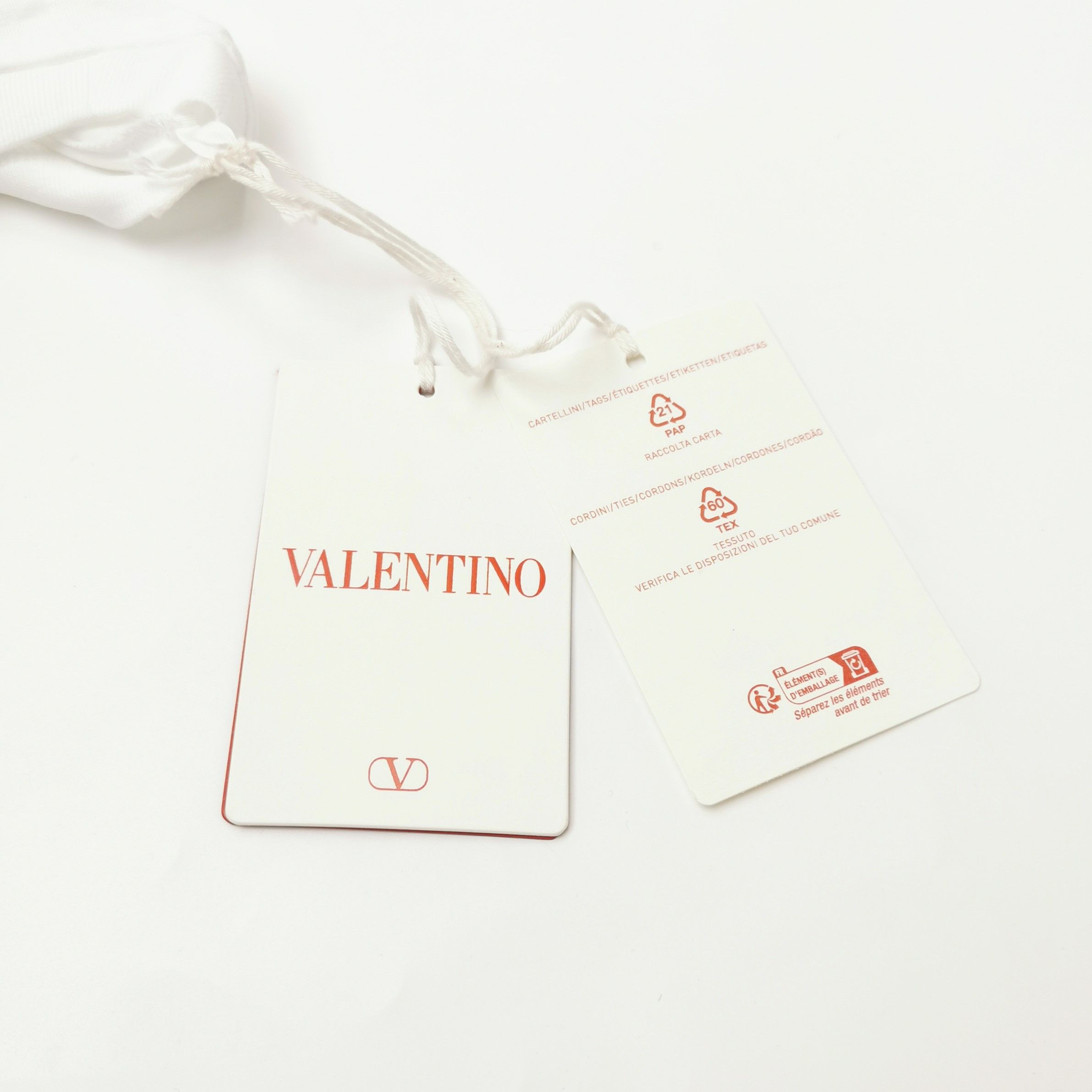 Valentino Valentino White Cotton T-Shirt L Size US L / EU 52-54 / 3 - 4 Thumbnail