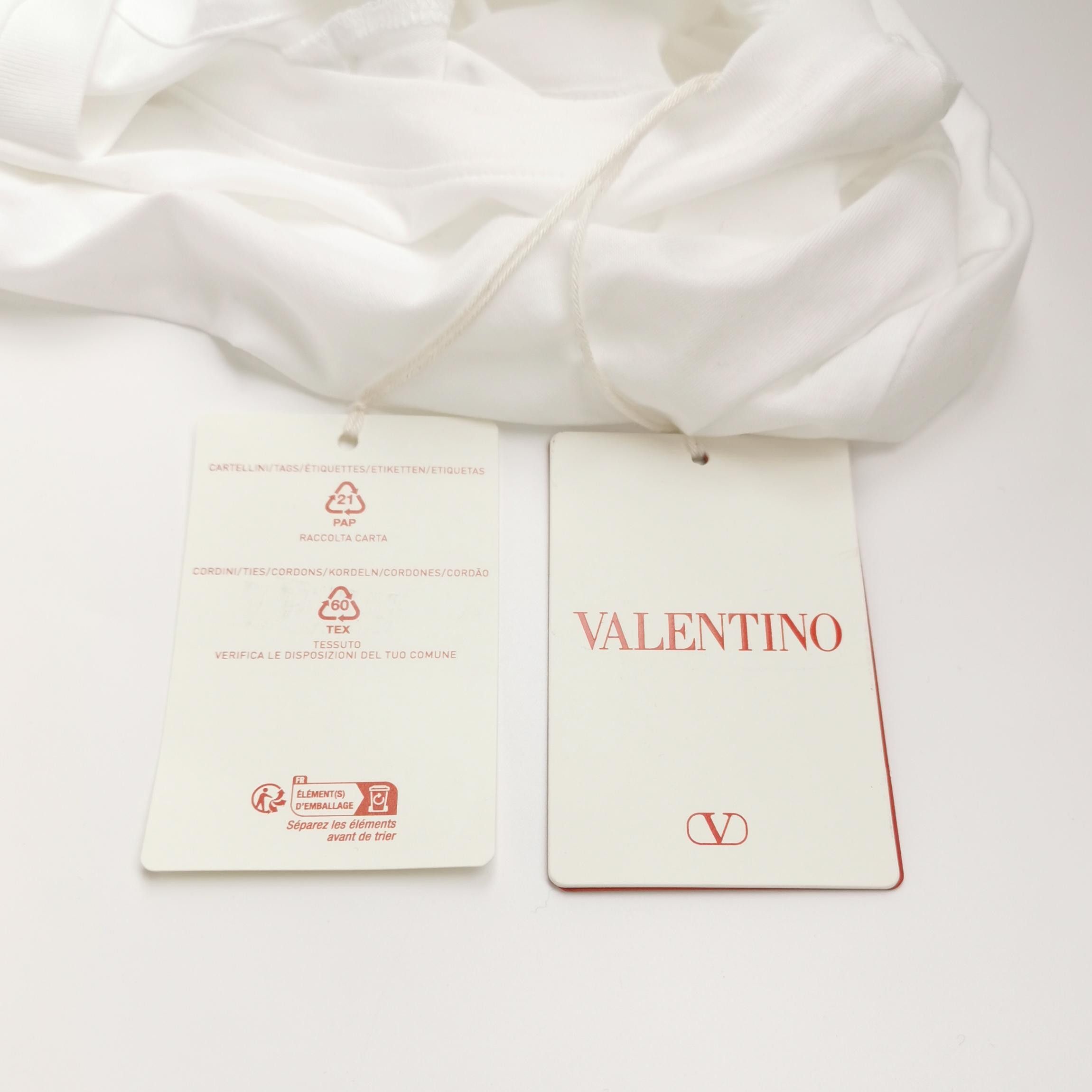 Valentino Valentino White Cotton T-Shirt US S Size US S / EU 44-46 / 1 - 4 Thumbnail