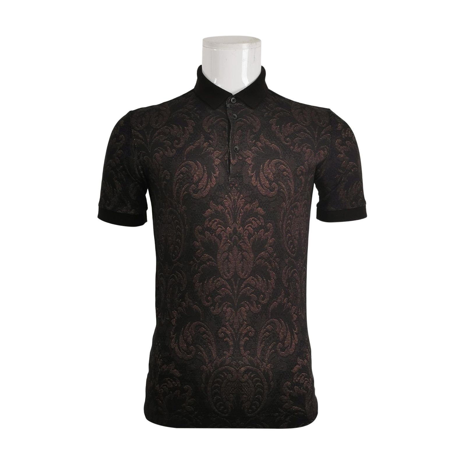 Dolce & Gabbana Dolce & Gabbana Damask Pattern Polo Shirt Size 44 Size US S / EU 44-46 / 1 - 2 Thumbnail