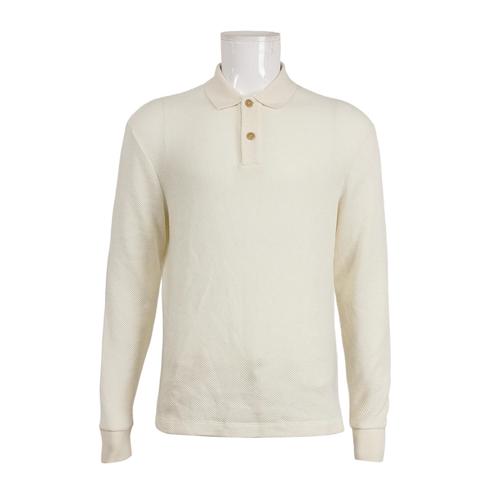 Giorgio Armani Giorgio Armani Wool Cotton Long Sleeve Polo 46 Size US S / EU 44-46 / 1 - 2 Thumbnail