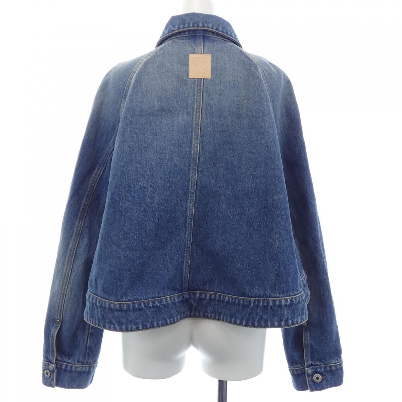 Loewe Loewe Loewe Anagram Denim Jacket Textile Outerwear S359Y50X95 DUTY FREE for USA Size ONE SIZE - 2 Thumbnail