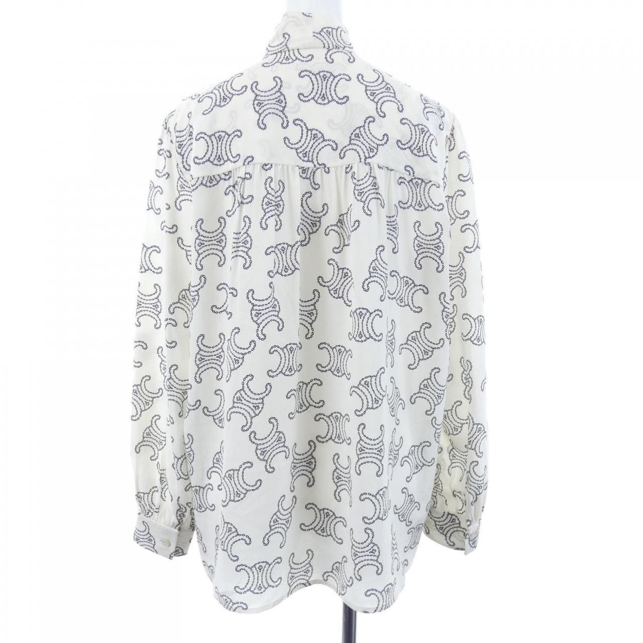 Celine Celine CELINE Silk Shirt Textile Tops 2B1040632 DUTY FREE for USA Size ONE SIZE - 2 Thumbnail