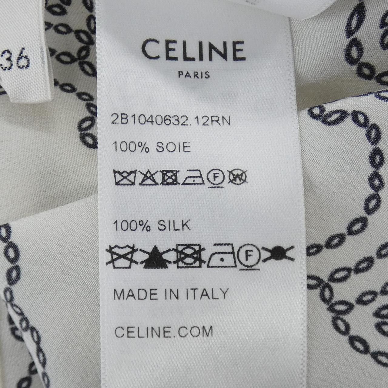 Celine Celine CELINE Silk Shirt Textile Tops 2B1040632 DUTY FREE for USA Size ONE SIZE - 3 Thumbnail