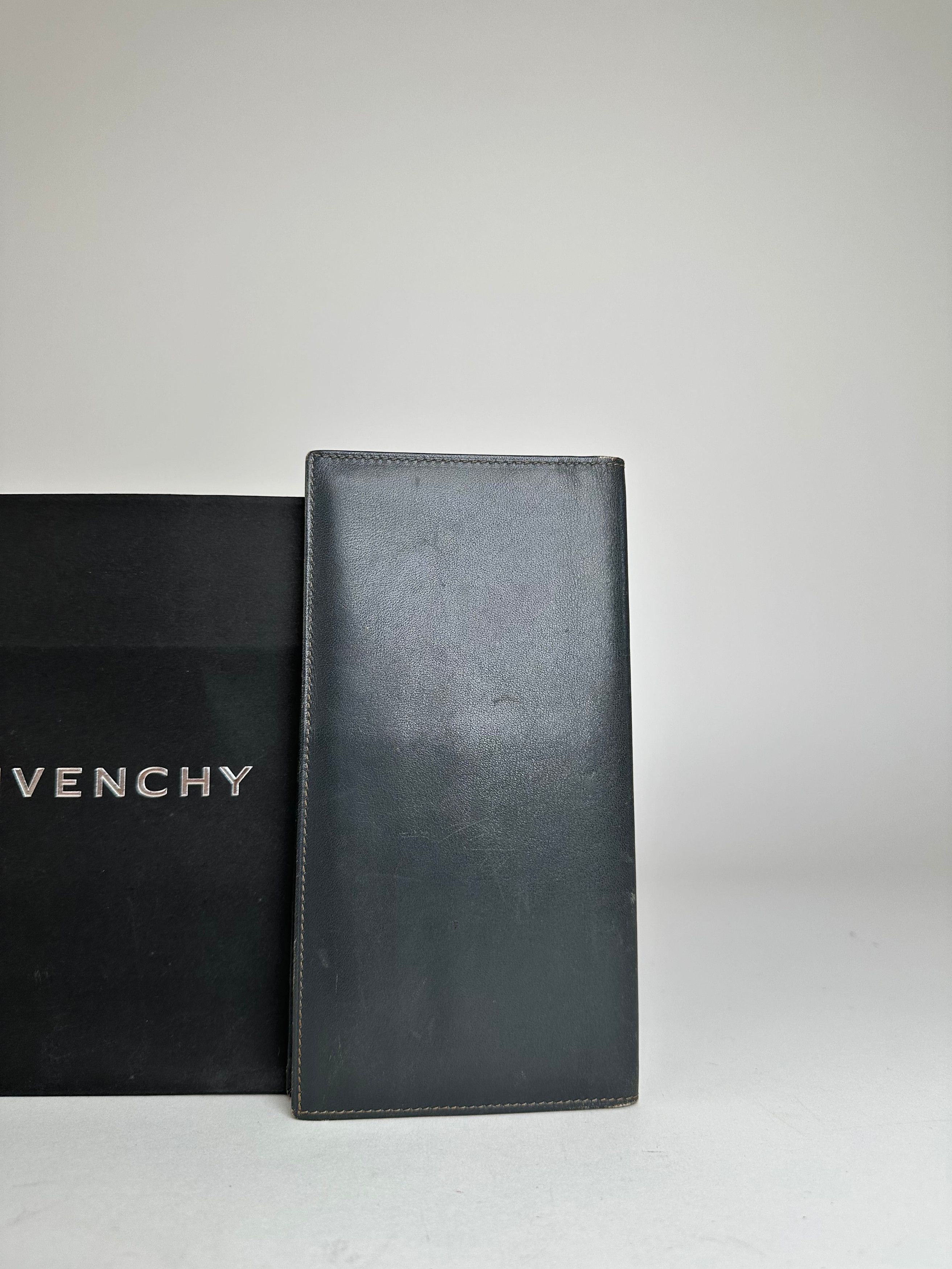 Givenchy Vintage 4G Leather Long Bifold Wallet Black Size ONE SIZE - 10 Thumbnail
