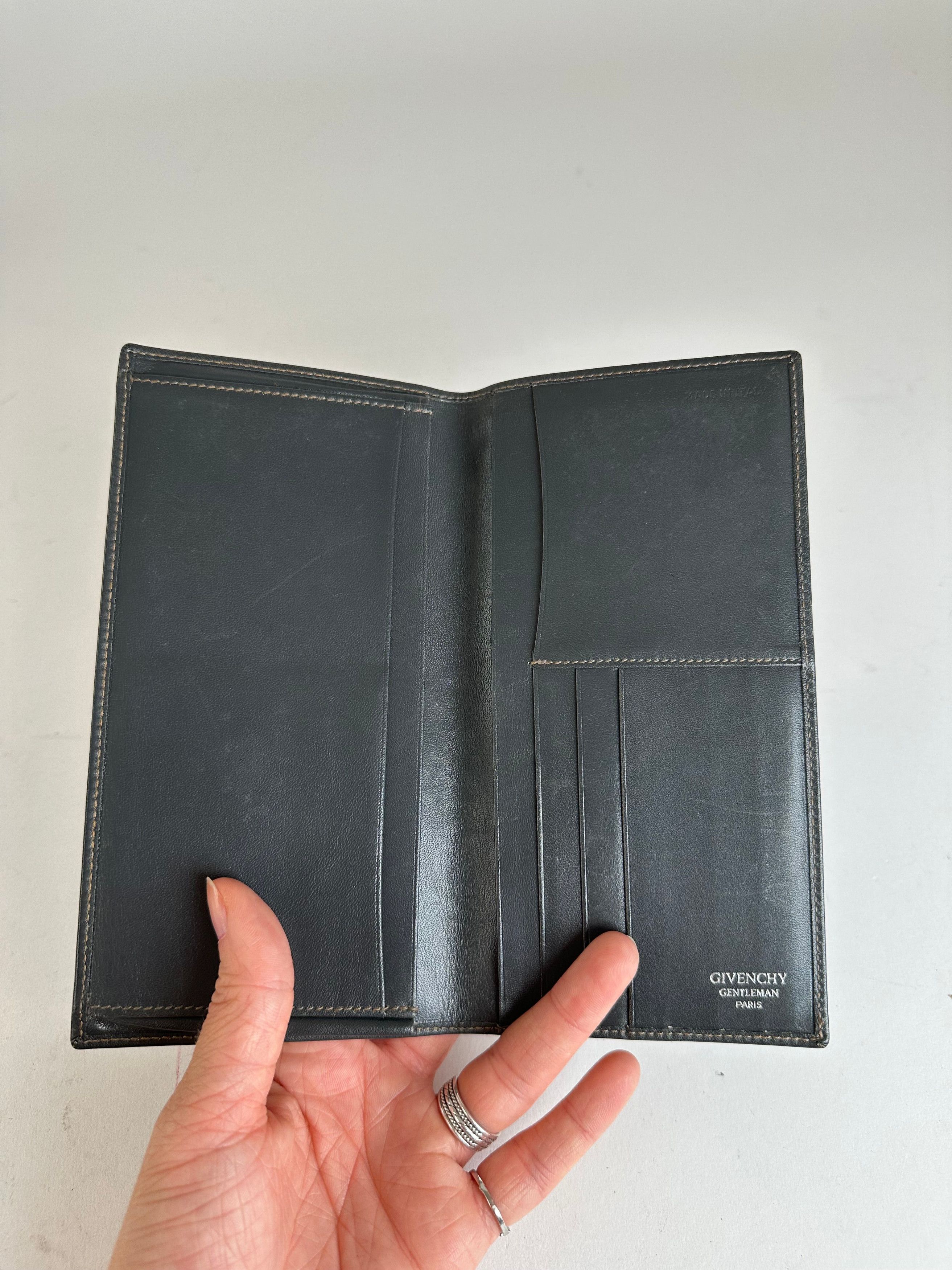 Givenchy Vintage 4G Leather Long Bifold Wallet Black Size ONE SIZE - 5 Thumbnail