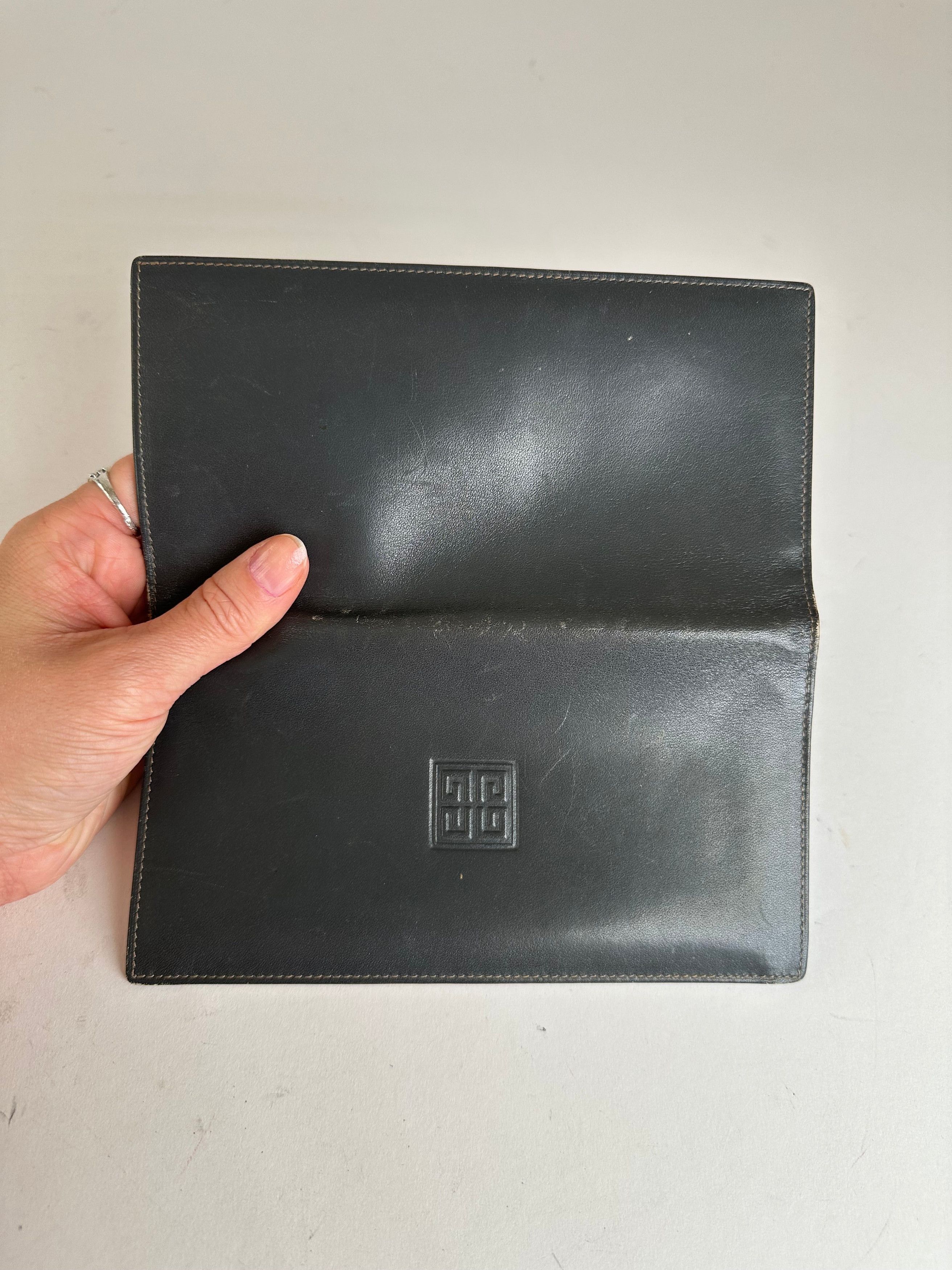 Givenchy Vintage 4G Leather Long Bifold Wallet Black Size ONE SIZE - 8 Thumbnail