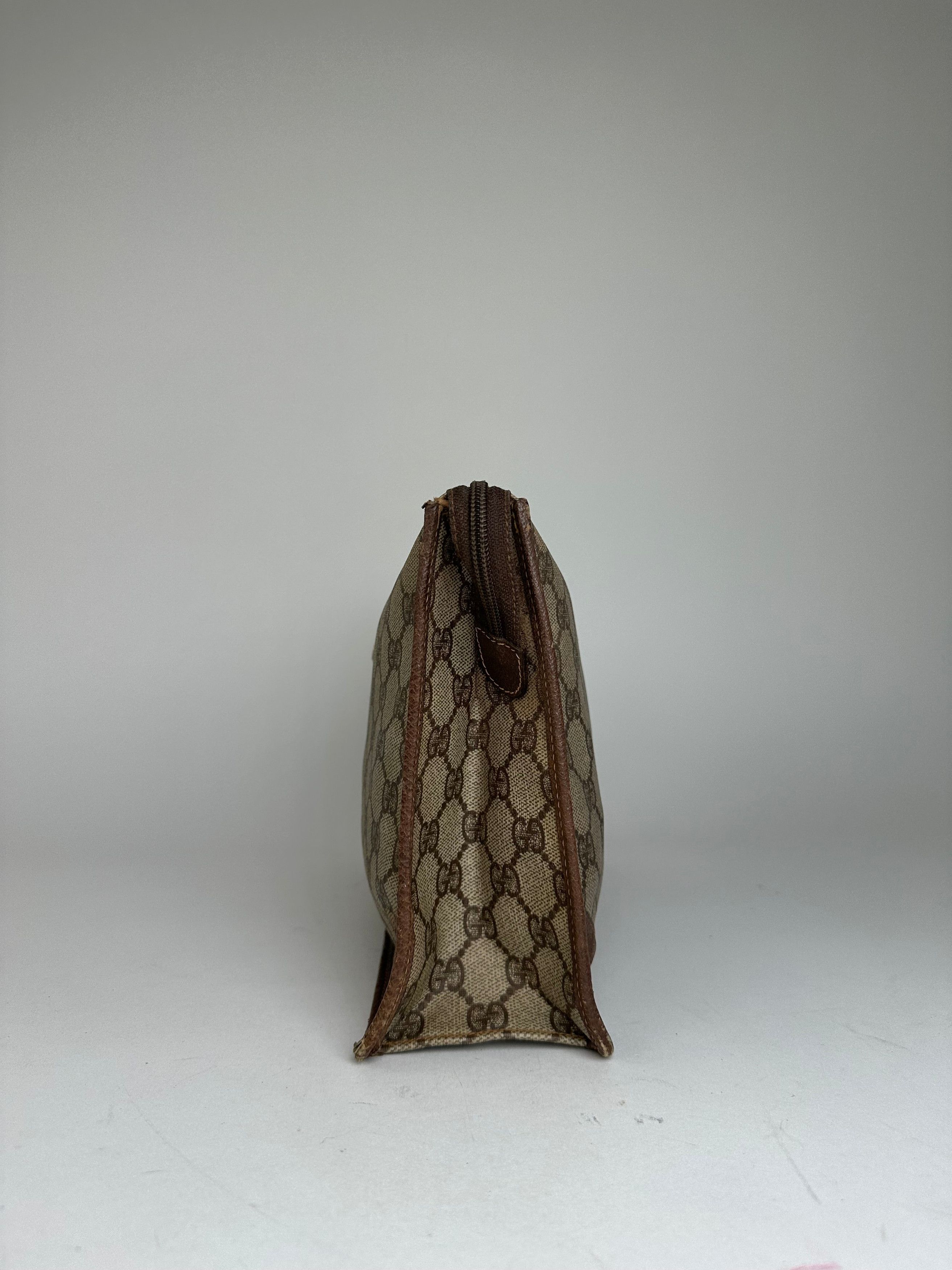 Gucci Vintage GG Supreme Monogram Coated Canvas Zip Pouch Beige Eb Size ONE SIZE - 6 Thumbnail