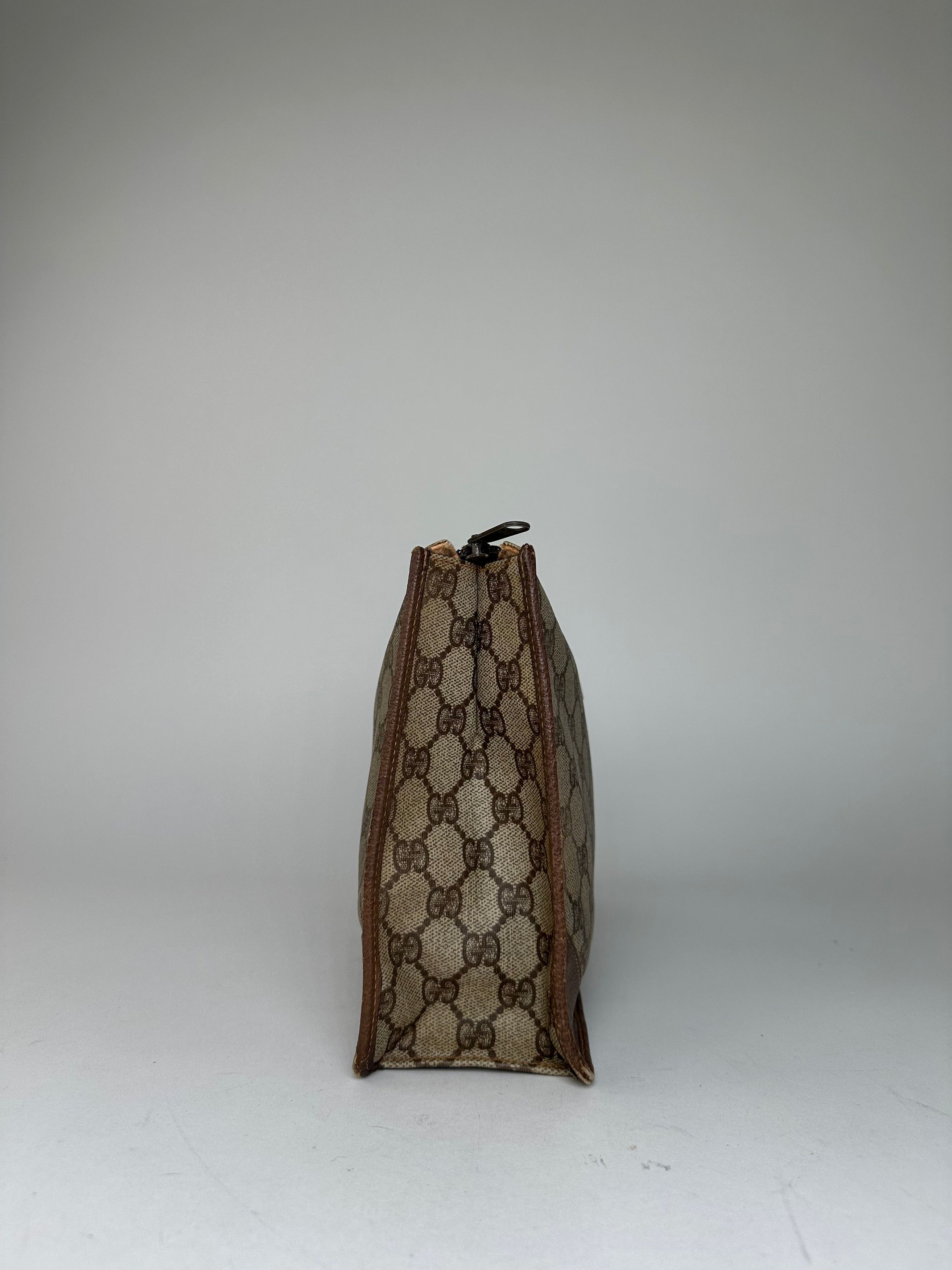 Gucci Vintage GG Supreme Monogram Coated Canvas Zip Pouch Beige Eb Size ONE SIZE - 4 Thumbnail