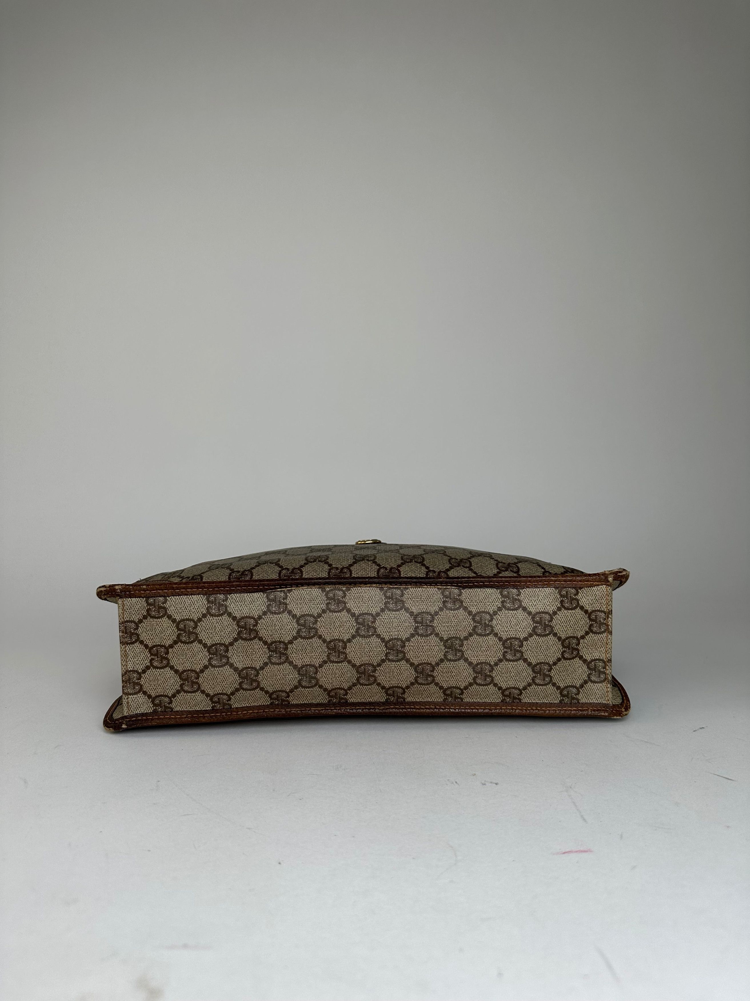 Gucci Vintage GG Supreme Monogram Coated Canvas Zip Pouch Beige Eb Size ONE SIZE - 9 Thumbnail