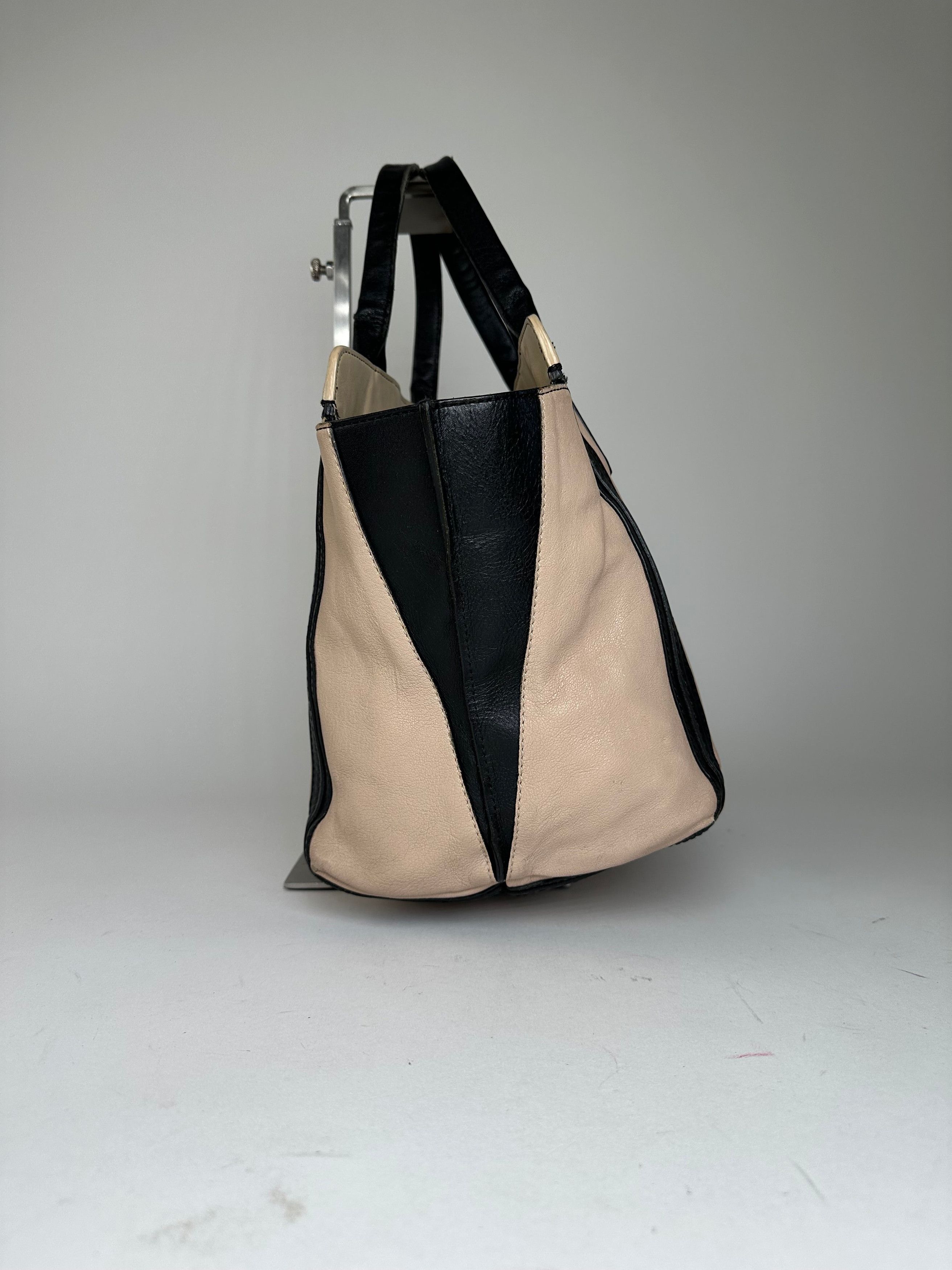 Chloe Vintage Leather Tote Bag Nude Black Size ONE SIZE - 3 Thumbnail