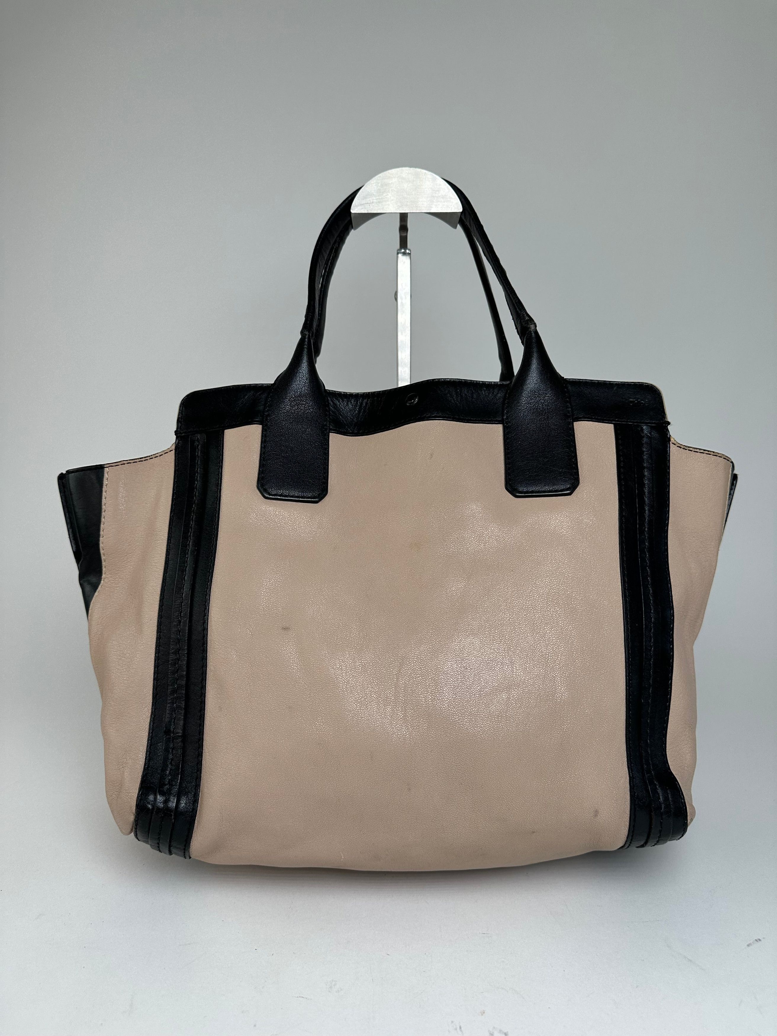 Chloe Vintage Leather Tote Bag Nude Black Size ONE SIZE - 2 Thumbnail