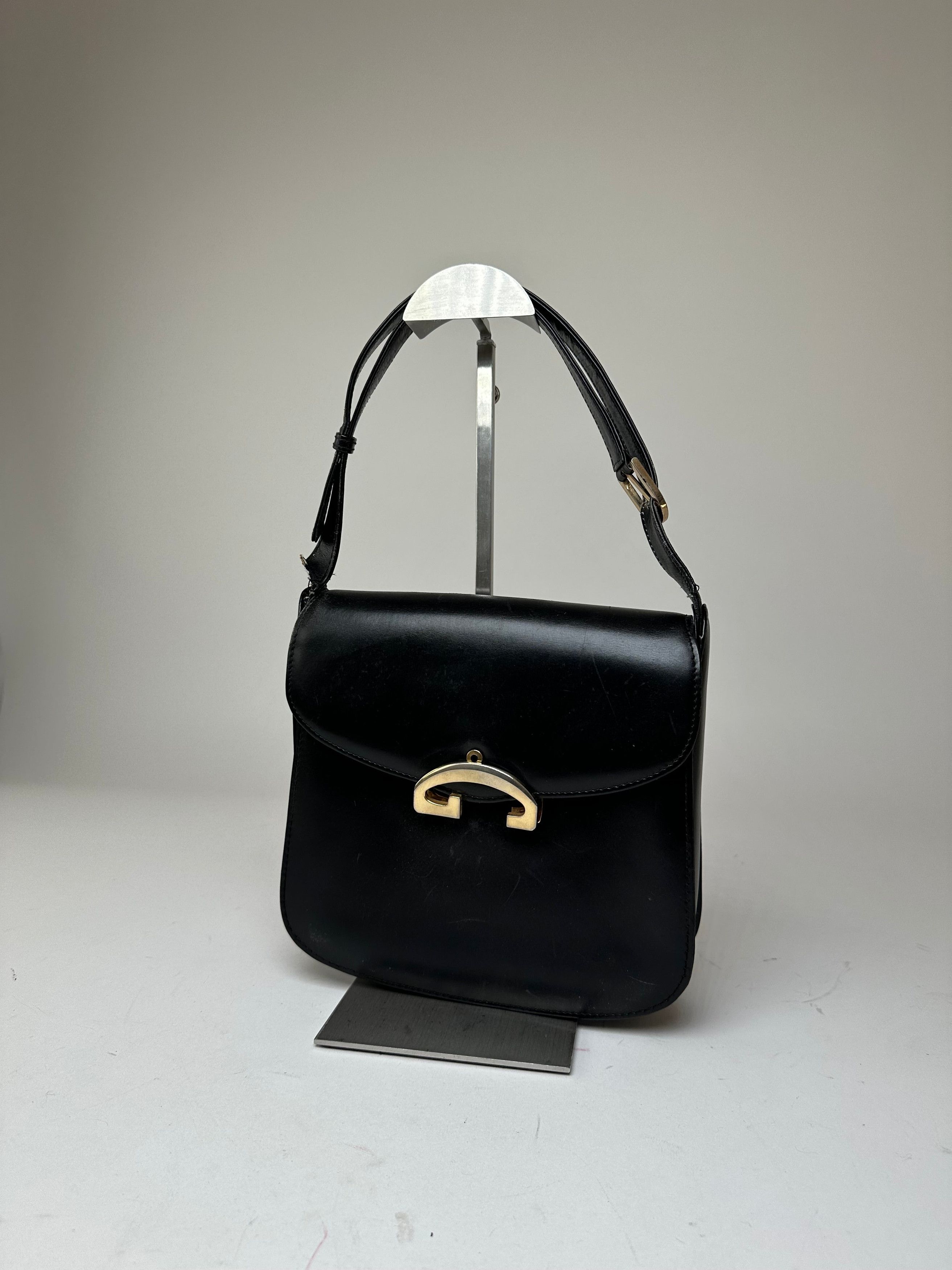 Gucci Vintage Leather G Clasp Flap Shoulder Bag Black Size ONE SIZE - 15 Thumbnail