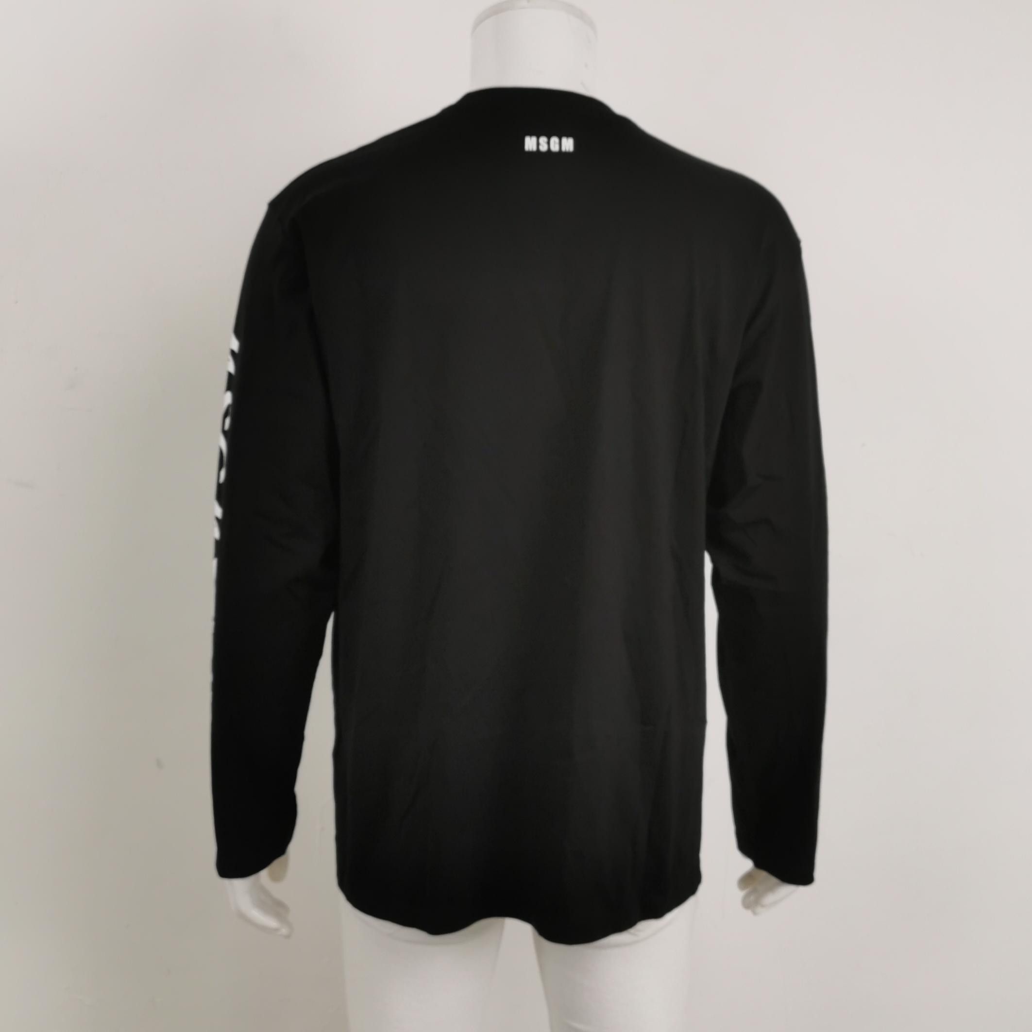MSGM MSGM Logo Print Long Sleeve T-Shirt L Size US L / EU 52-54 / 3 - 3 Thumbnail