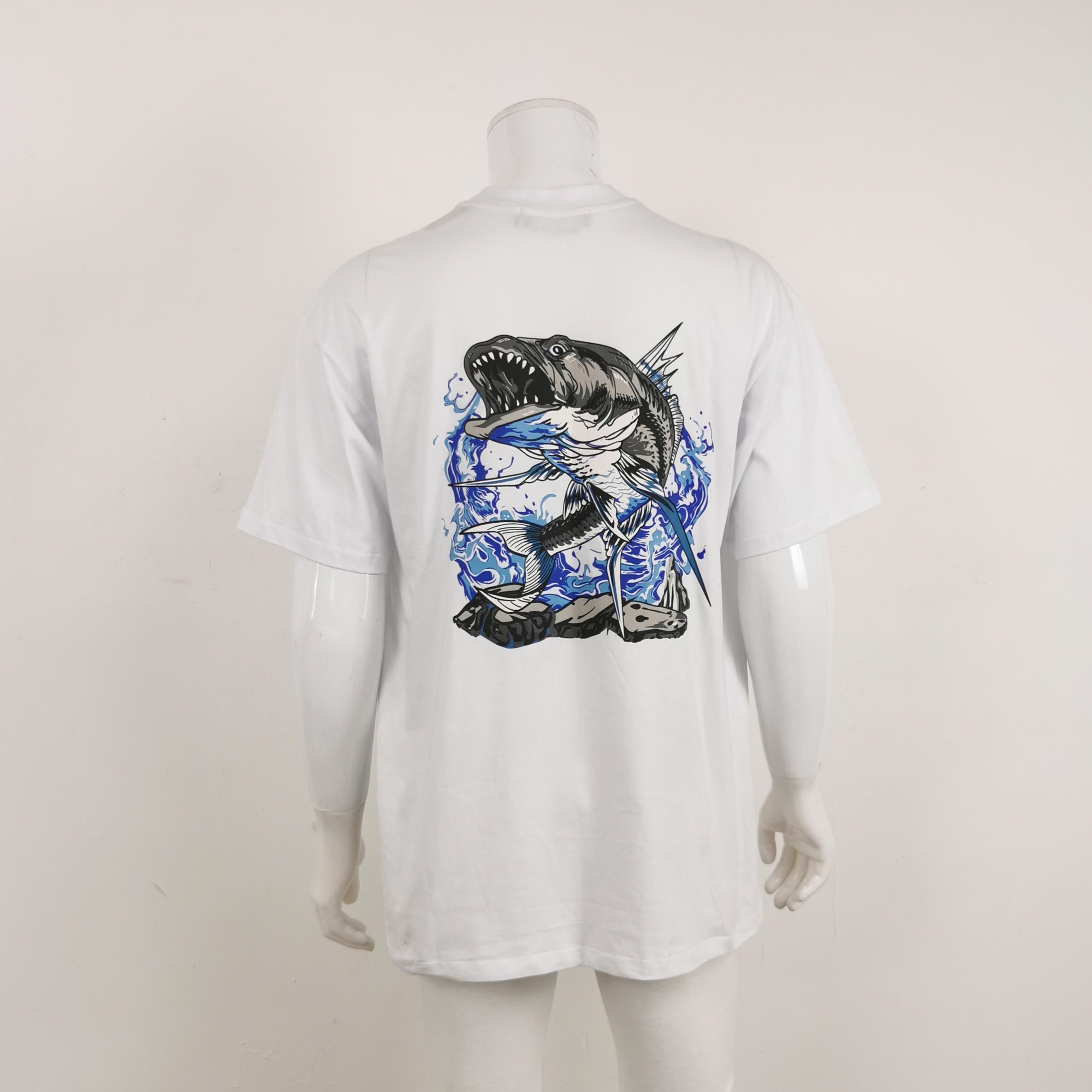 MSGM MSGM Shark Graphic T-Shirt White Size M Size US M / EU 48-50 / 2 - 3 Thumbnail
