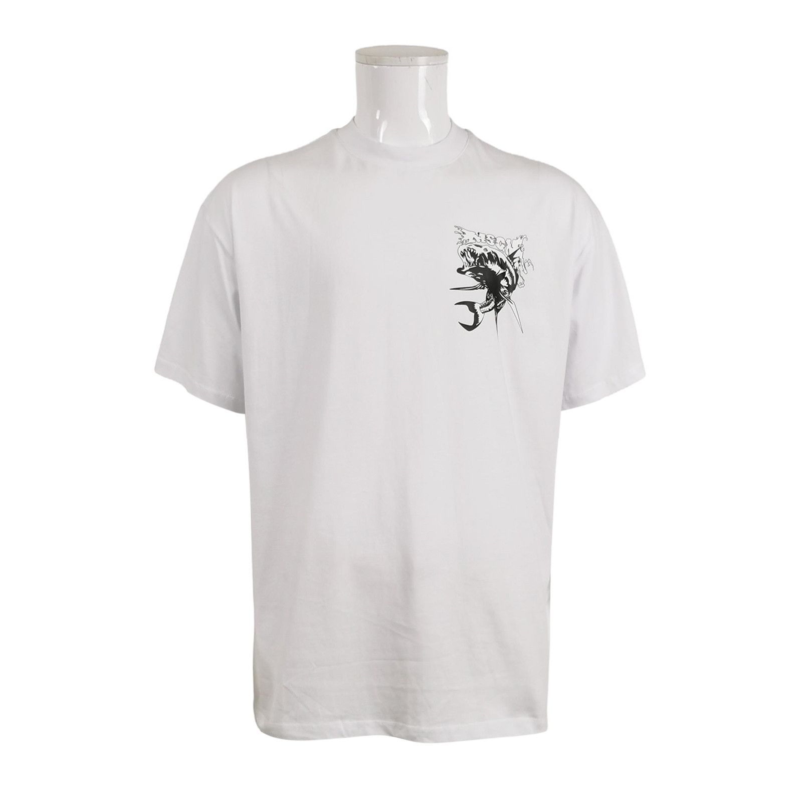 MSGM MSGM Shark Graphic T-Shirt White Size M Size US M / EU 48-50 / 2 - 2 Thumbnail