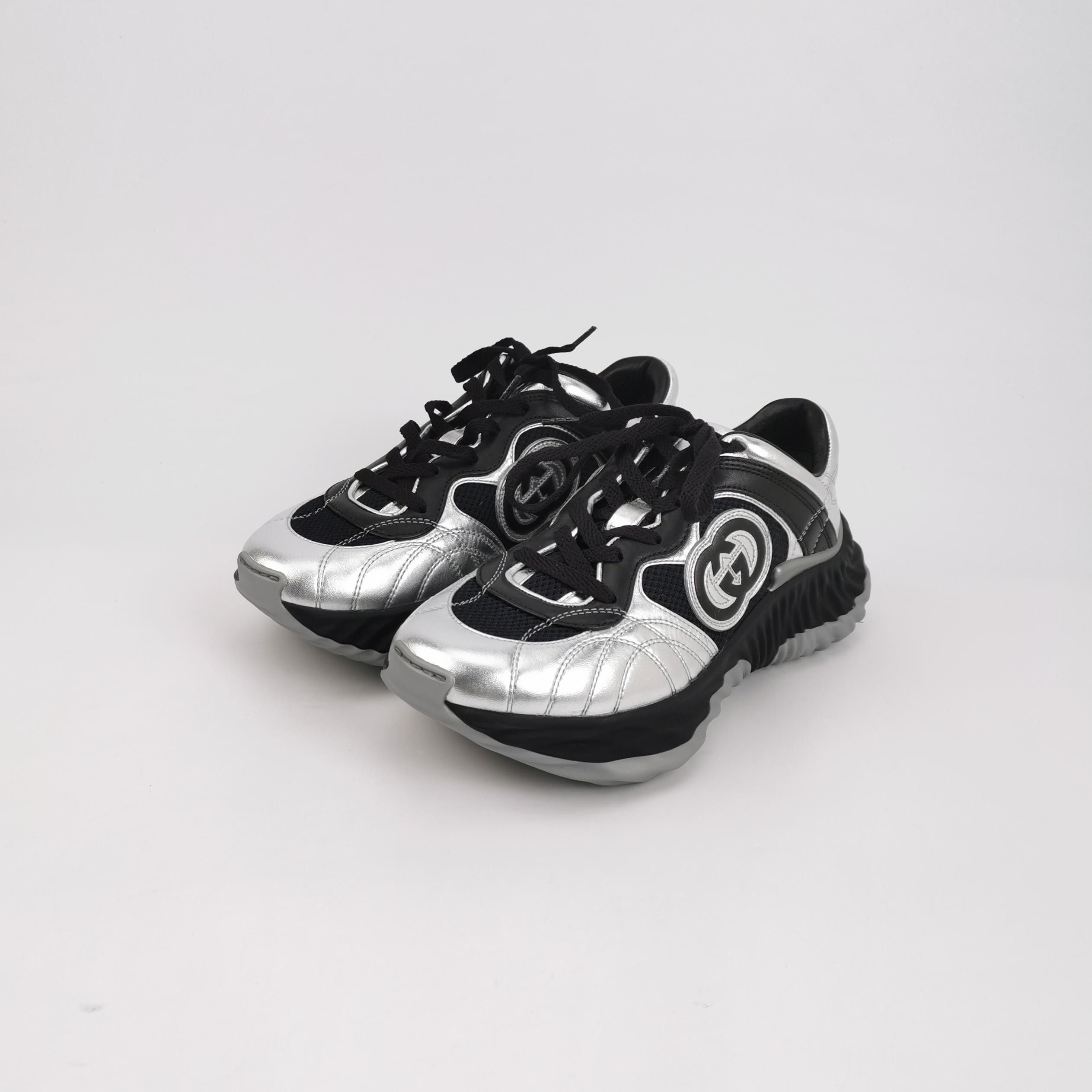 Gucci Gucci Ripple Metallic Interlocking G Sneakers EU 38.5 Size US 5.5 / EU 38 - 2 Thumbnail