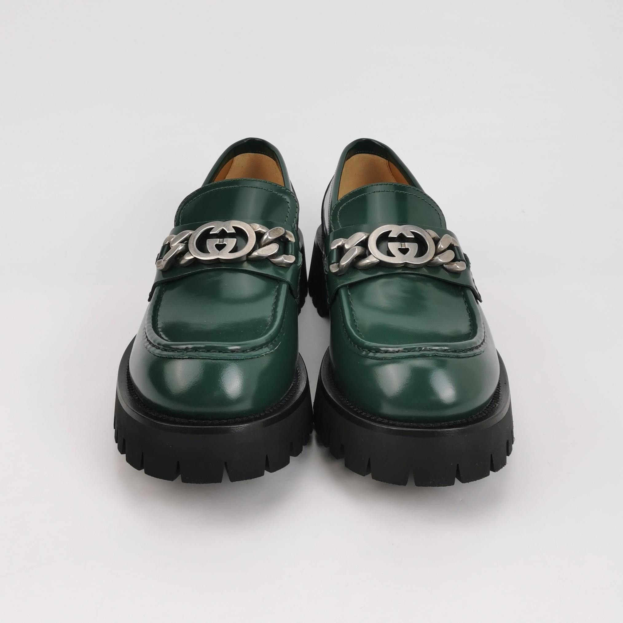 Gucci Gucci Interlocking G Chain Lug Sole Loafers 10 Size US 10 / EU 43 - 3 Thumbnail