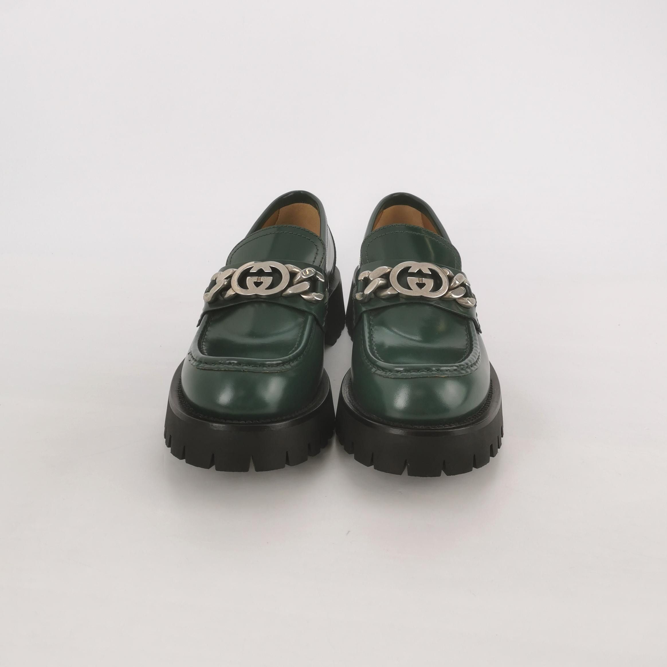 Gucci Gucci Interlocking G Chain Lug Loafers 41.5 Size US 8 / EU 41 - 3 Thumbnail