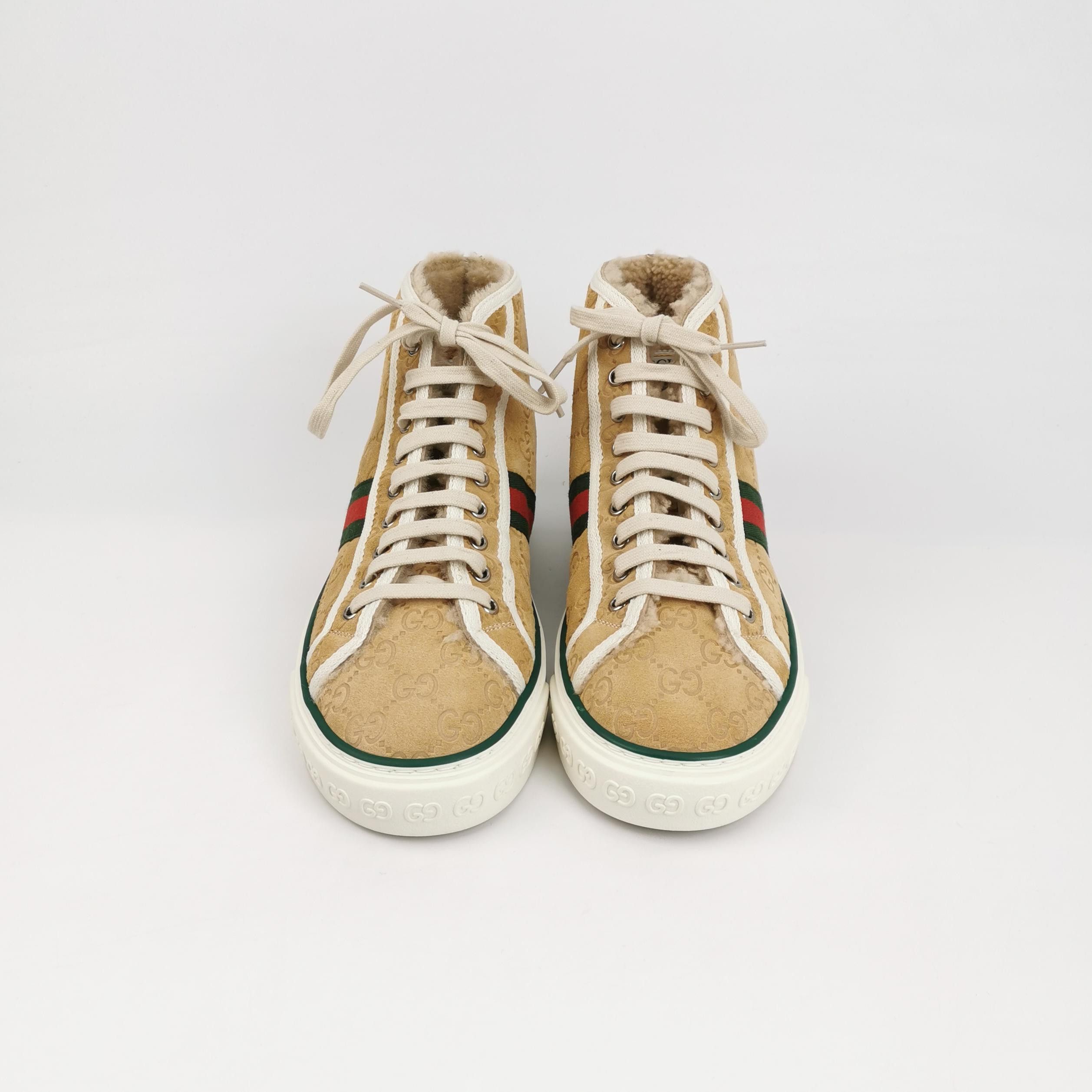 Gucci Gucci Tennis 1977 GG Suede High Top Sneakers 41 Size US 8 / EU 41 - 3 Thumbnail